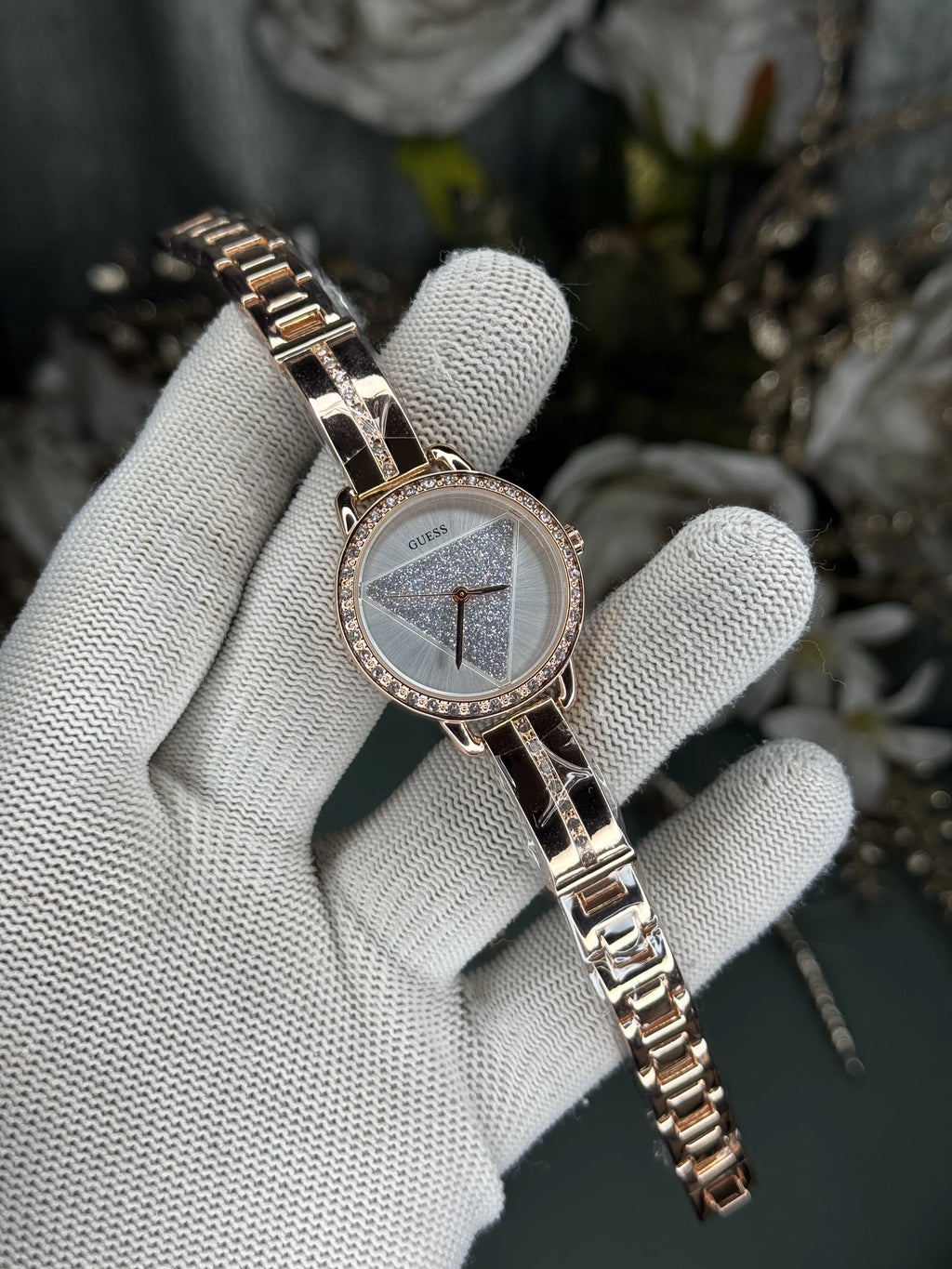 Gues s Tri Bellini Copper White Premium Quartz Watch