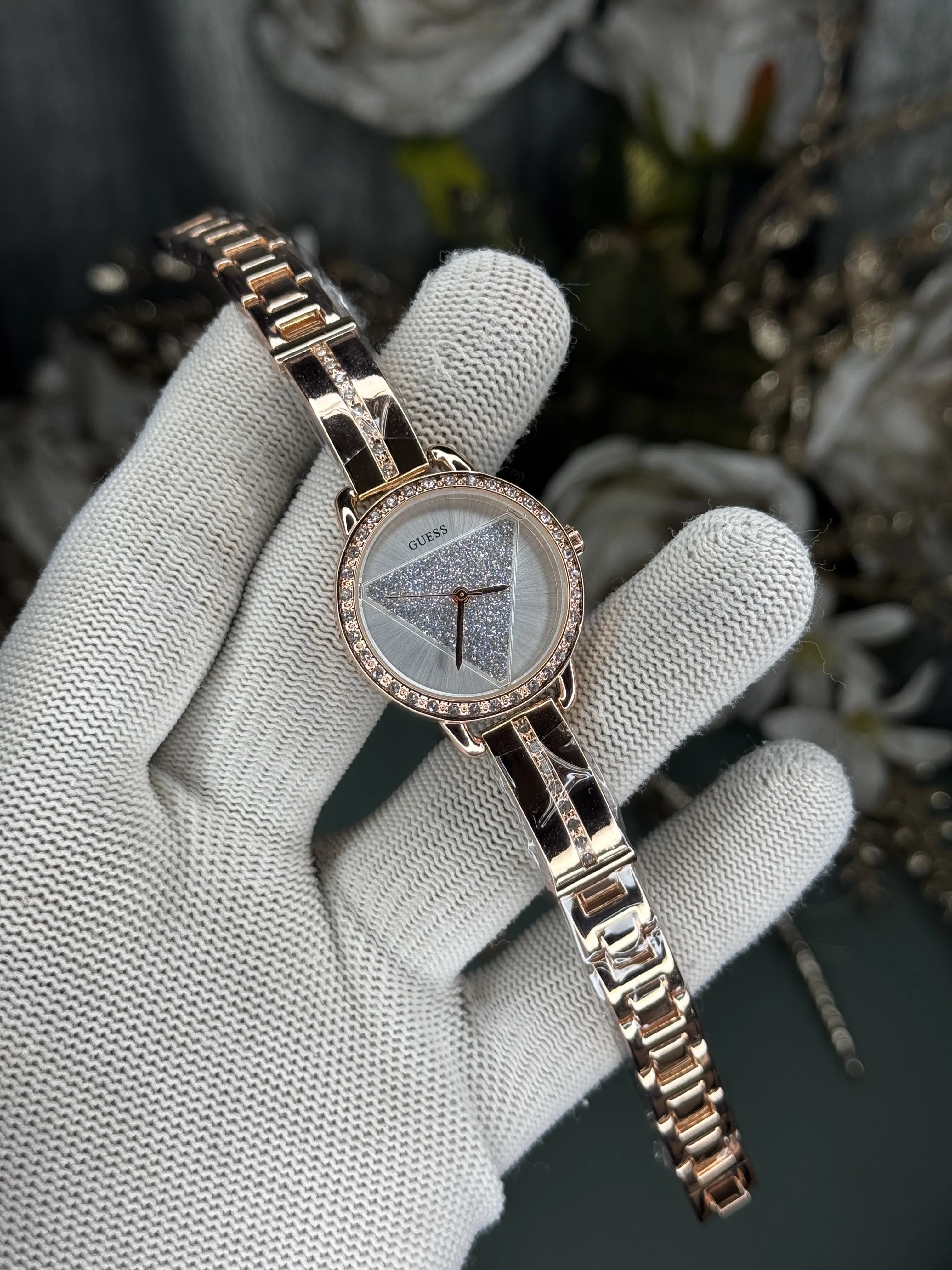 Gues s Tri Bellini Copper White Premium Quartz Watch