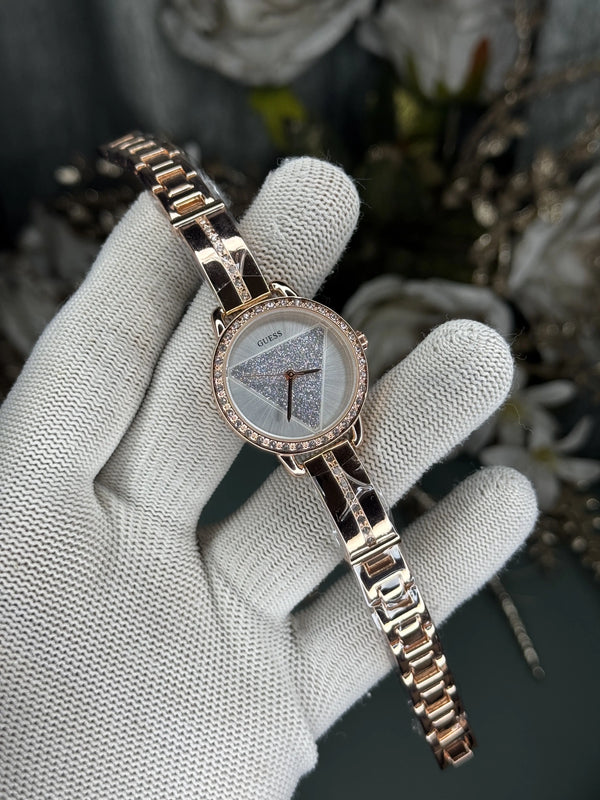 Gues s Tri Bellini Copper White Premium Quartz Watch