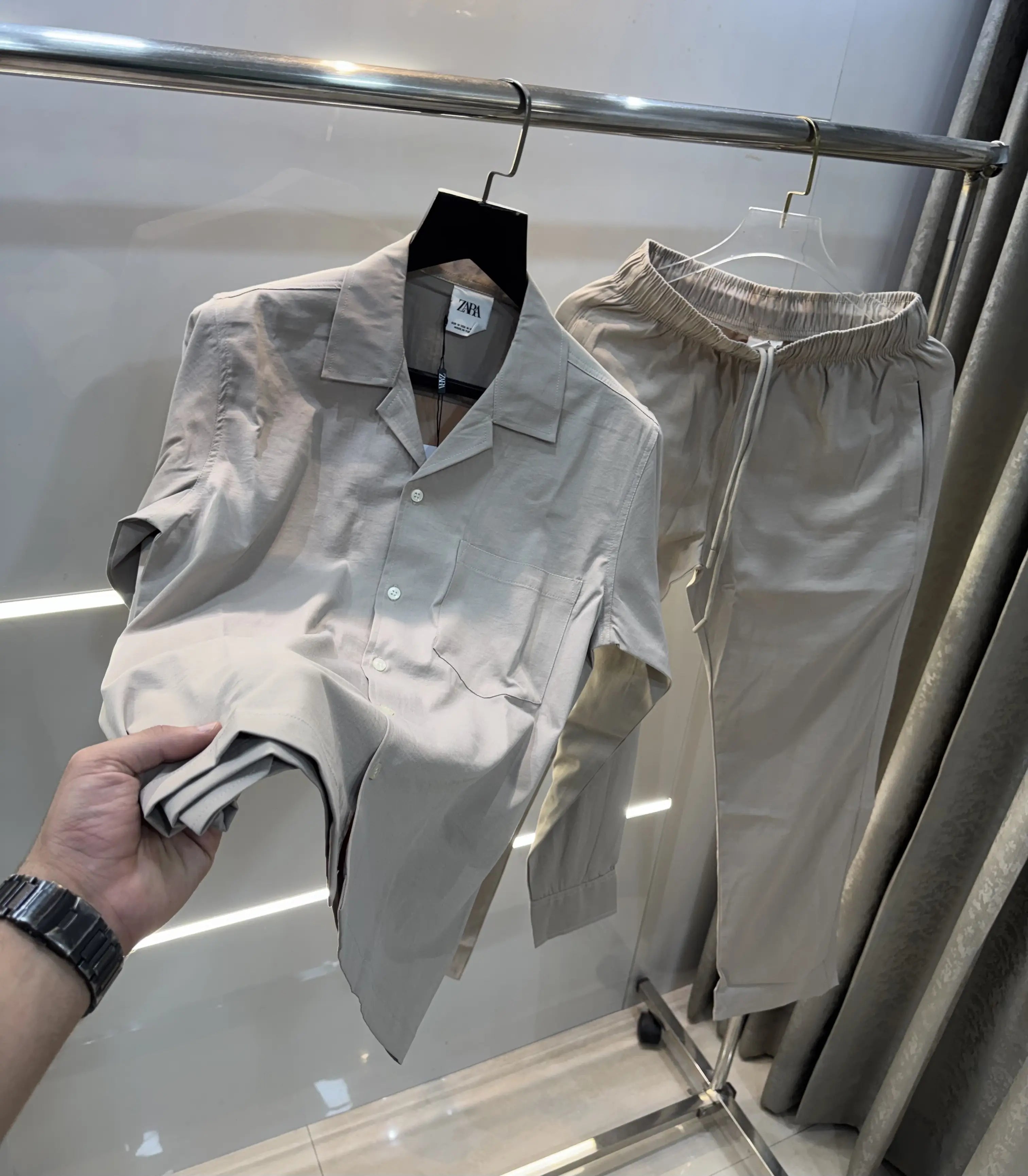 Zar a Beige Premium Classic Tracksuit Secondary image