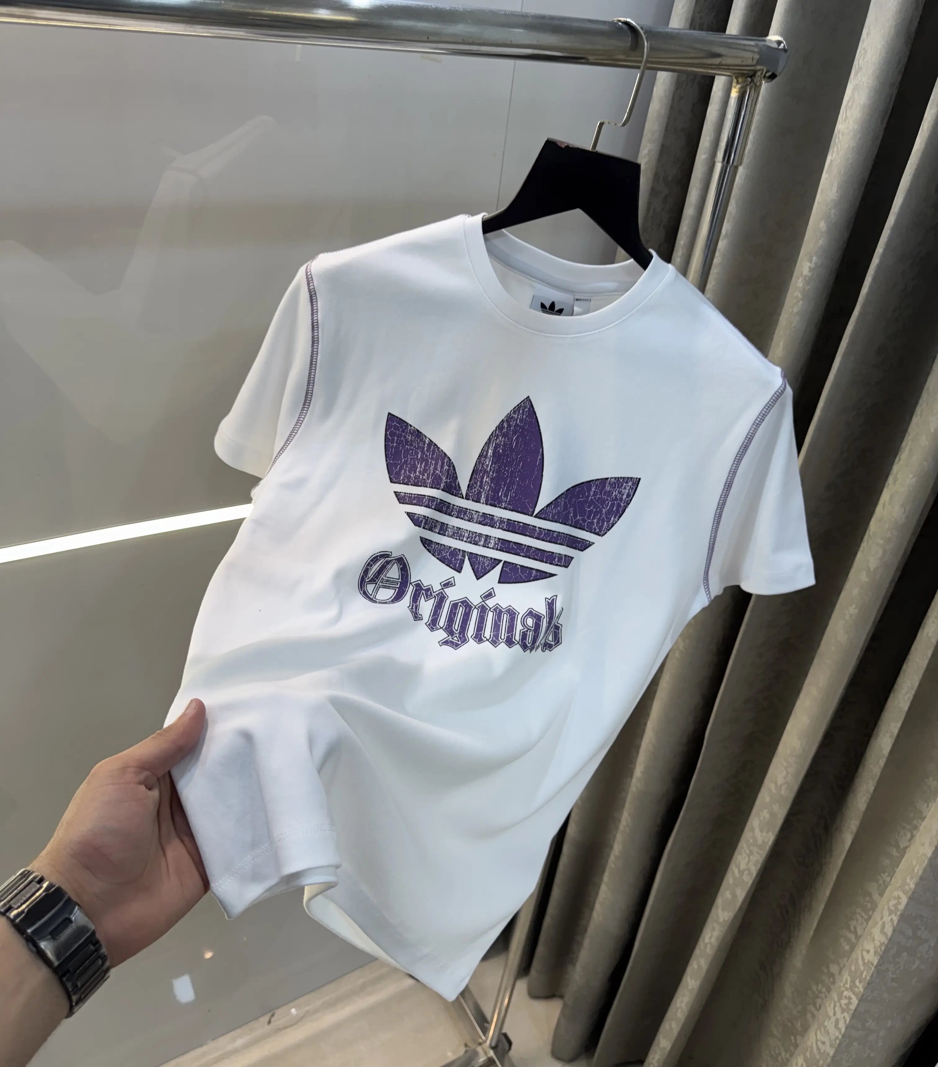 Adida s White Logo Work Premium T-Shirt Secondary image