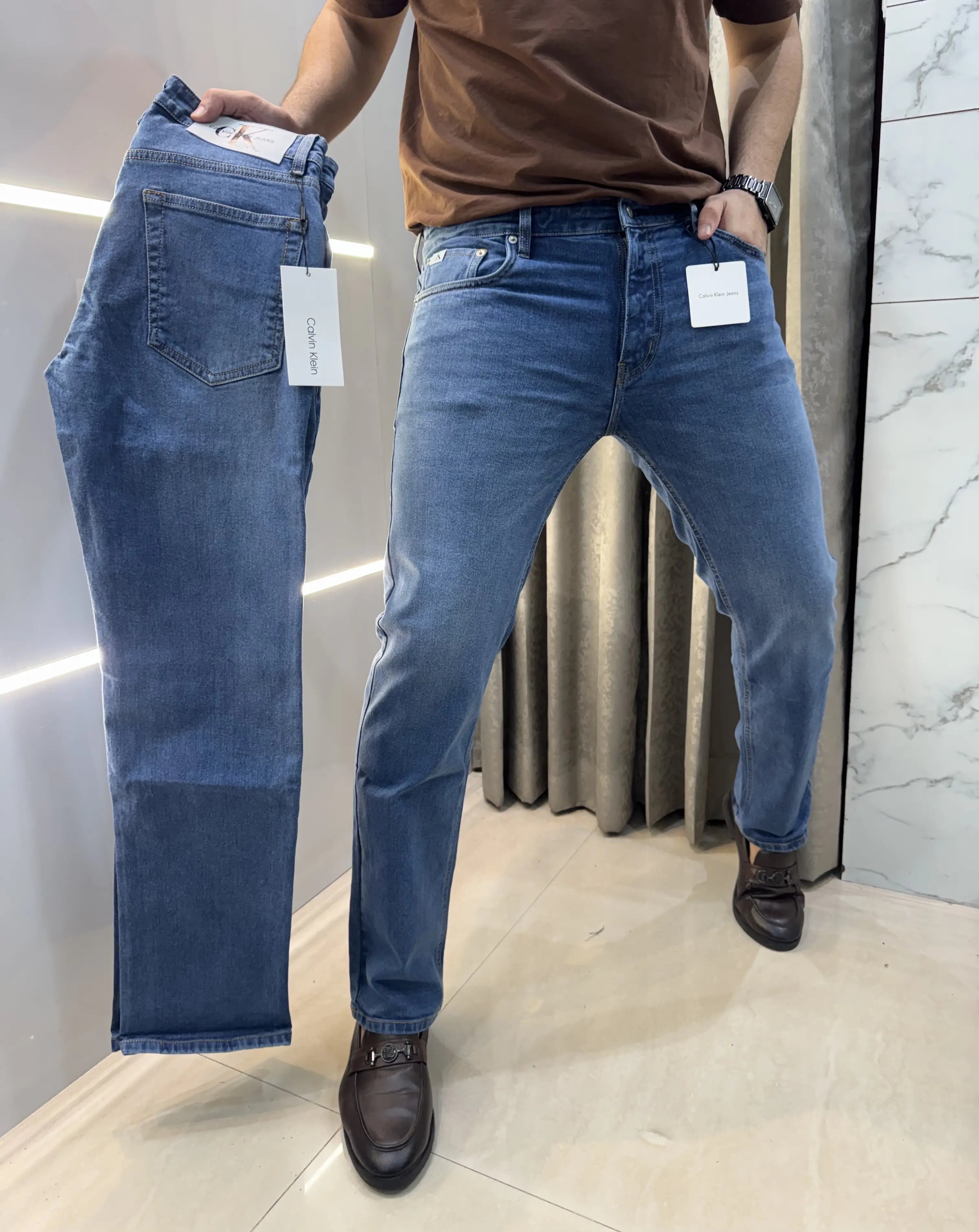 Calvi n Klein Mid Blue Imported Hyperflex Denim Main image