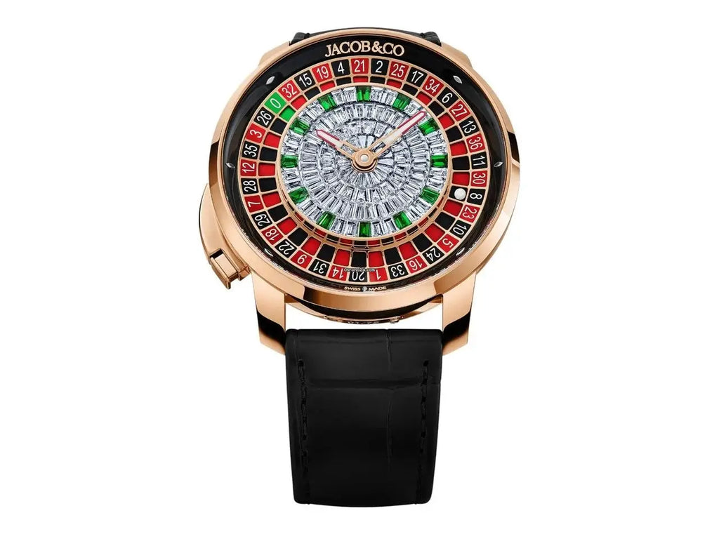 Jacob & Co Casino Diamond Rosegold With Extra Strap & Brand Box