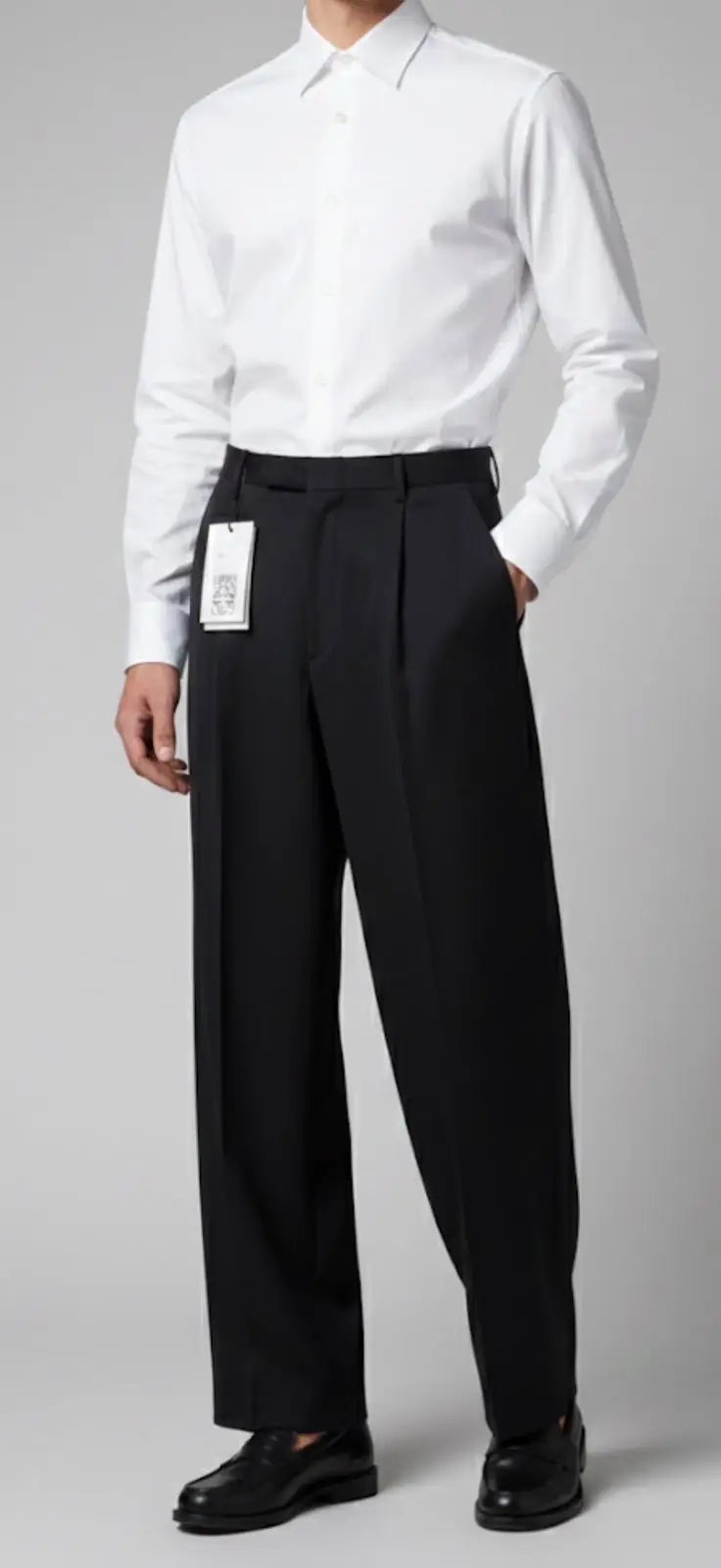 Loewe Black Premium Imported Belt Strech Trouser