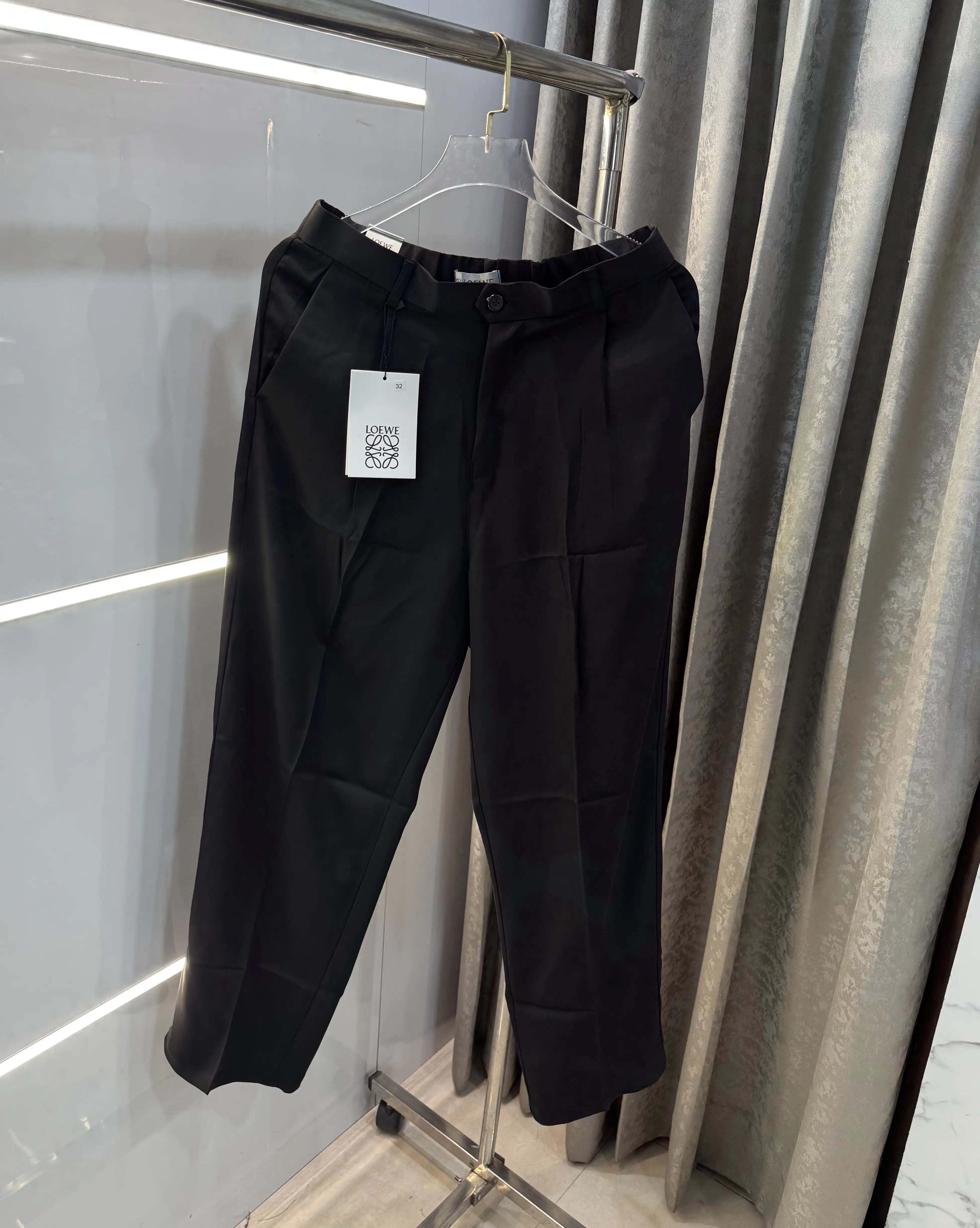 Loewe Black Premium Imported Belt Strech Trouser Secondary image
