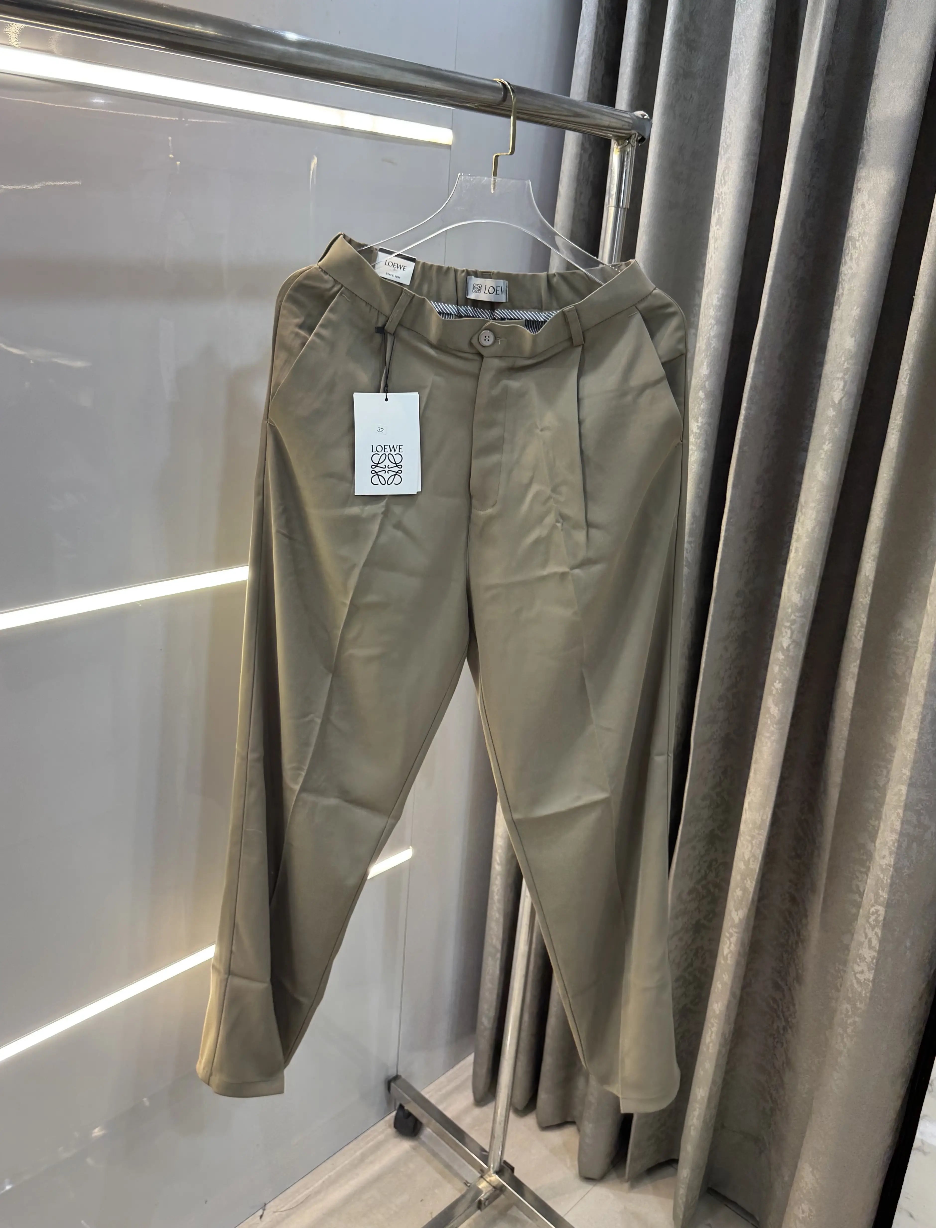 Loewe Olive Premium Imported Belt Strech Trouser Secondary image