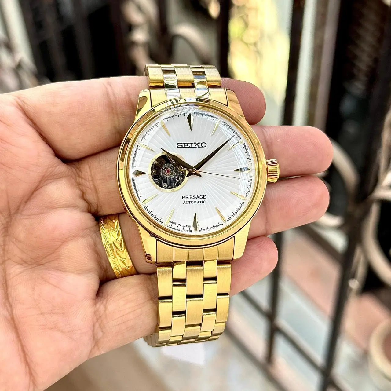 Seik_o Pressage Automatic Gold White Main image