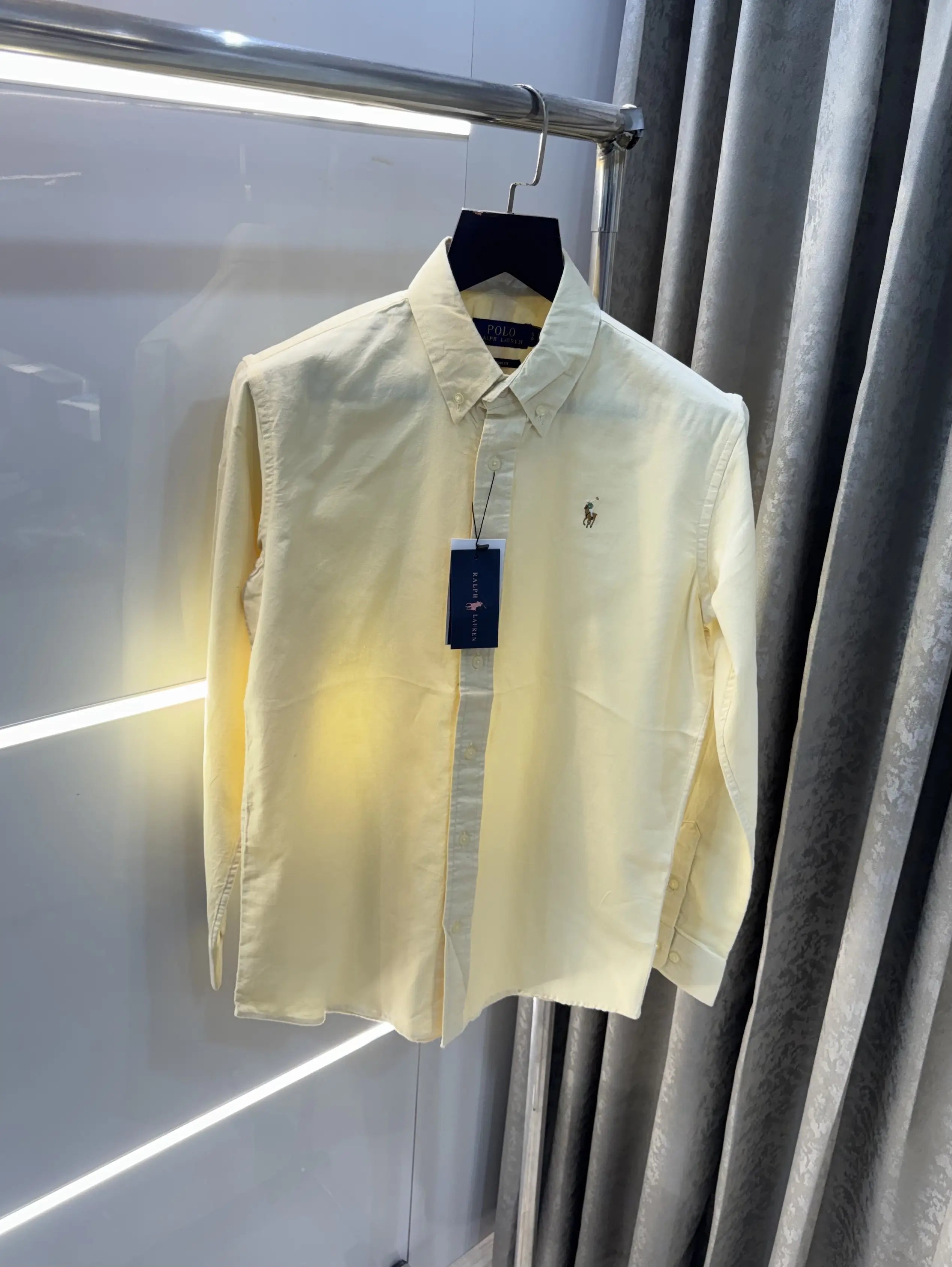 Ralp.h  Laure.n Butter Yellow Embroidery Logo Classic Shirt