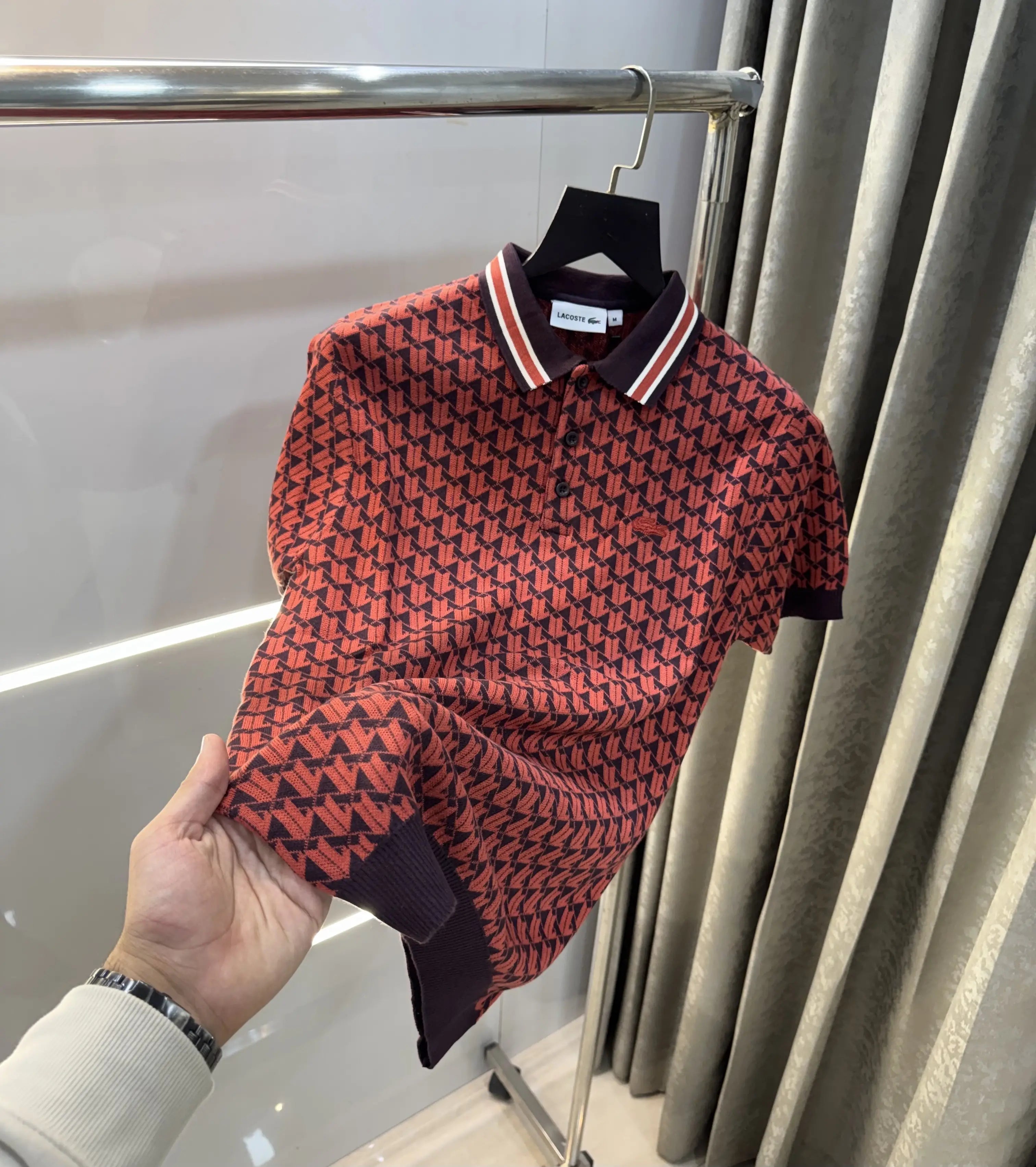 Lacost e Rust Imported Knitted Polo T-Shirt Secondary image