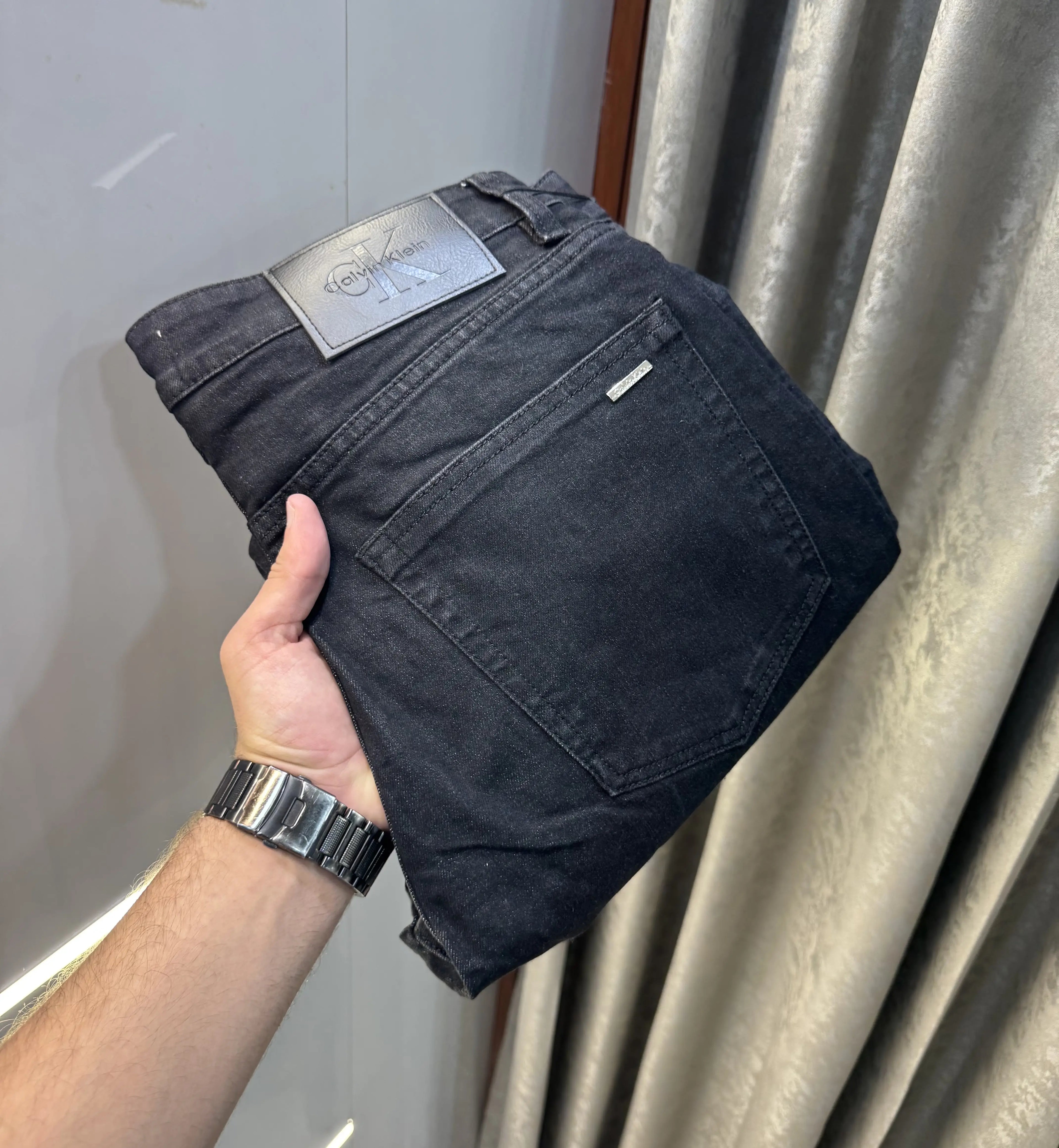Calvi n Klein Black Imported Hyperflex Denim