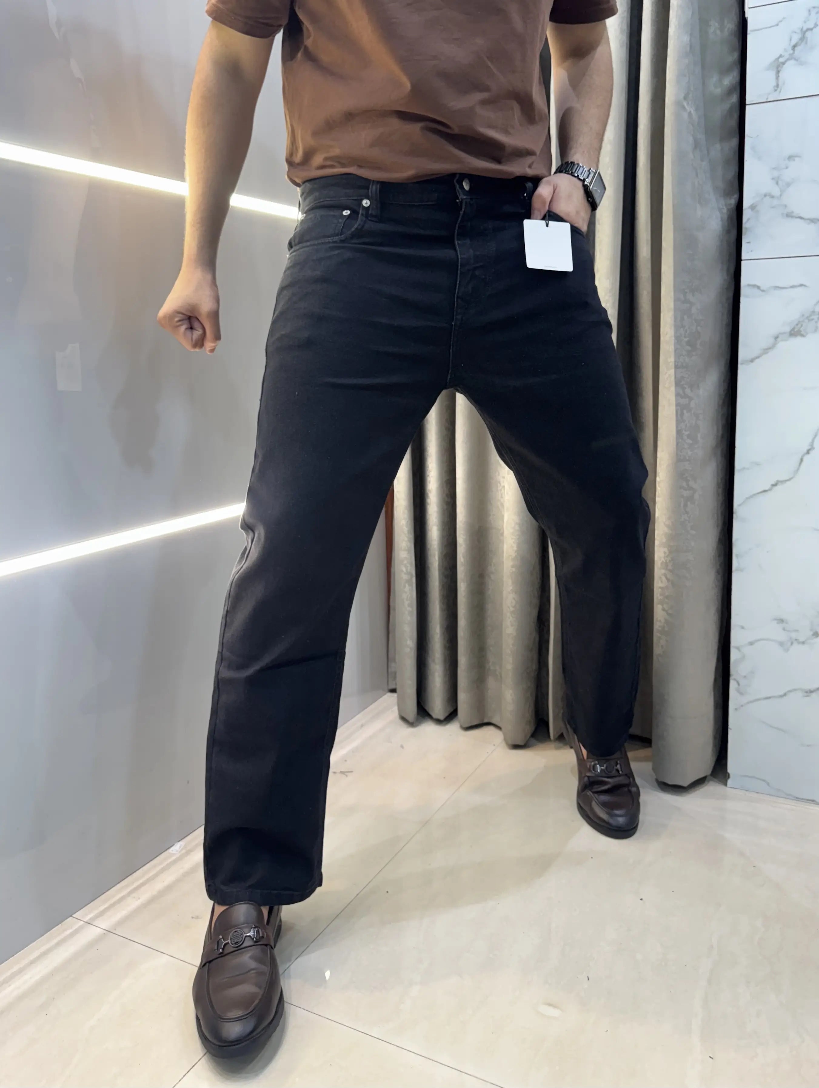 Calvi n Klein Black Imported Hyperflex Denim