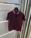 Versace Couture Wine Collar Logo Imported Polo T-Shirt