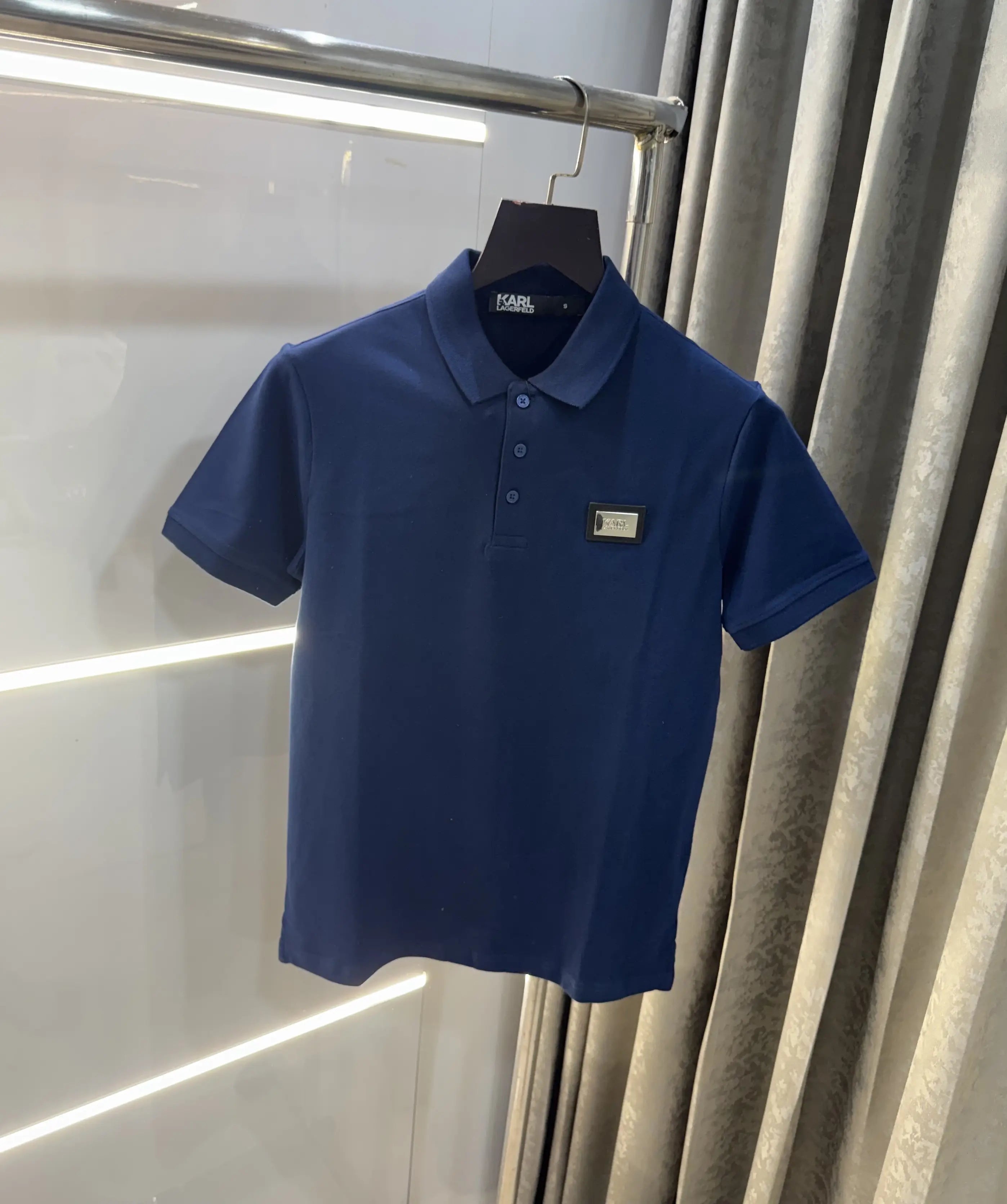 Karl Lagerfeld Petrol Blue Logo Work Premium Polo T-Shirt Main image