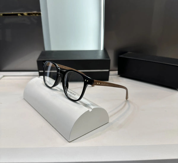 Balenciaga Wooden Black Glasses 5183