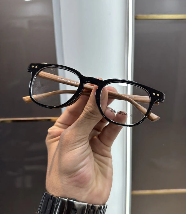 Balenciaga Wooden Black Glasses 5183