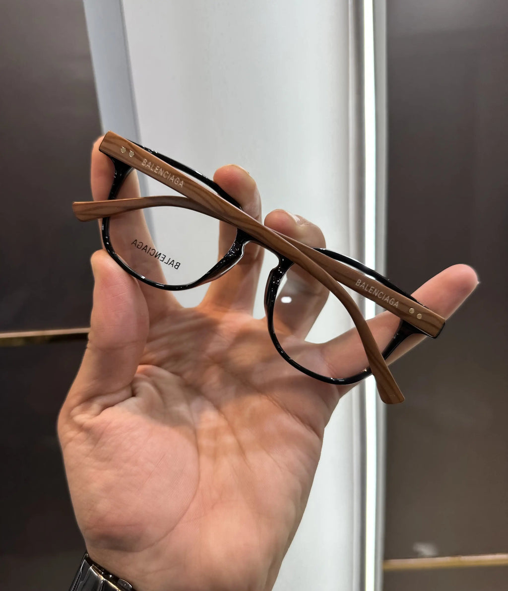 Balenciaga Wooden Black Glasses 5183