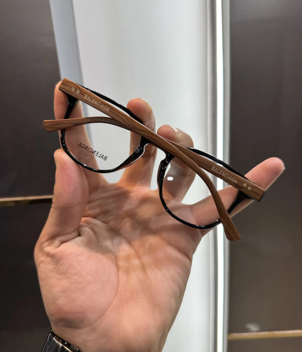 Balenciaga Wooden Black Glasses 5183