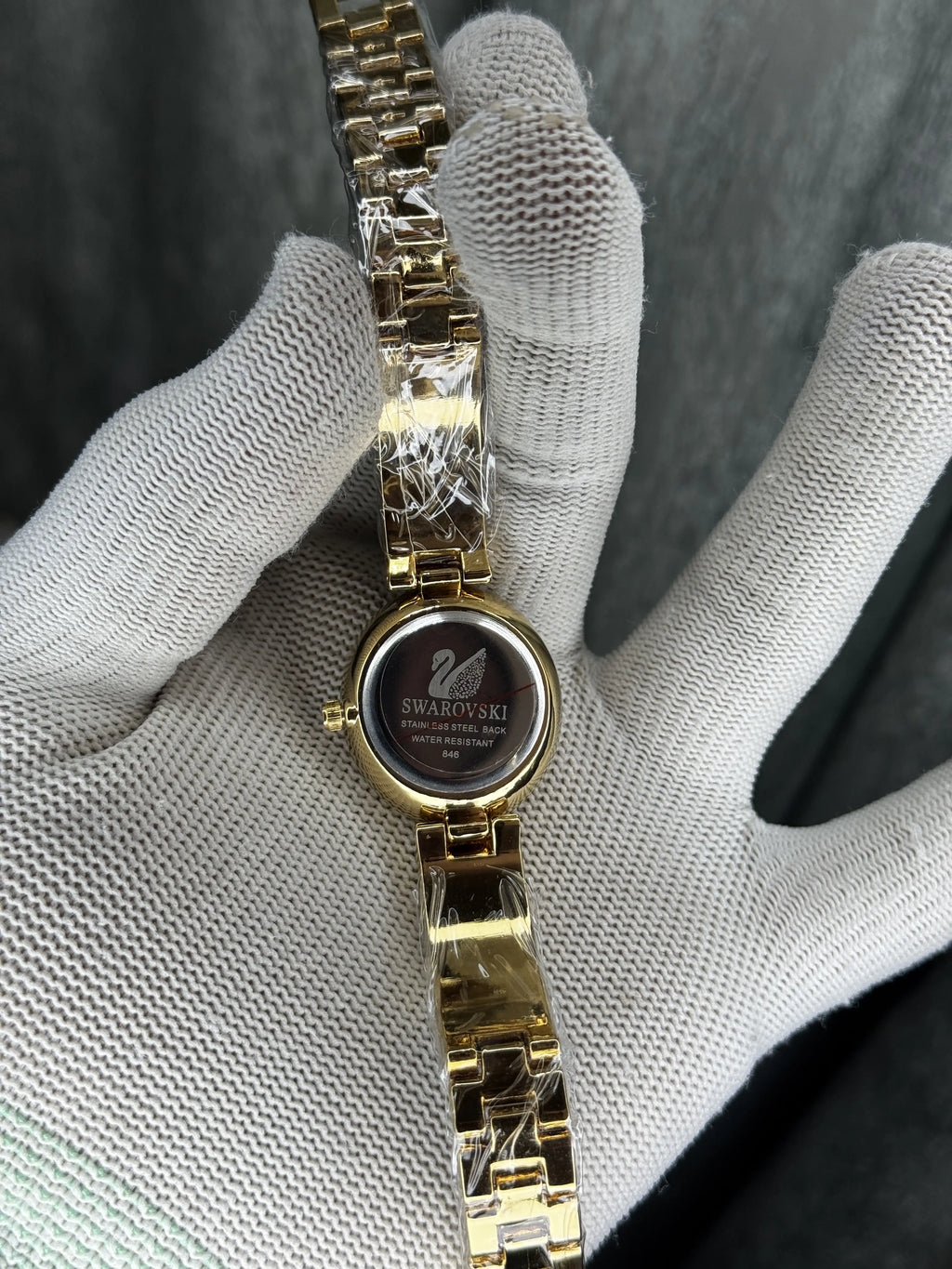 Swarovski Sparkle Gold Blue Premium Ladies Watch