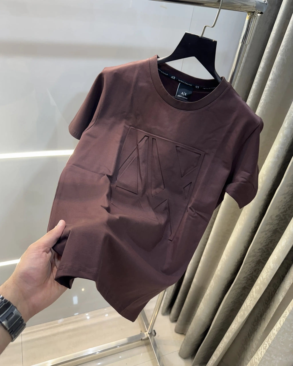 Arman i Exchange Brown Embossed Work Premium T-Shirt