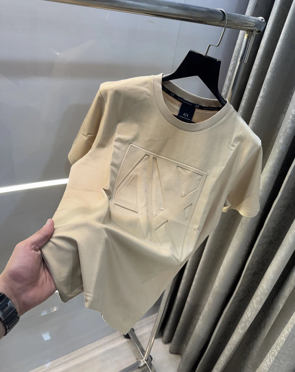 Arman i Exchange Beige Embossed Work Premium T-Shirt