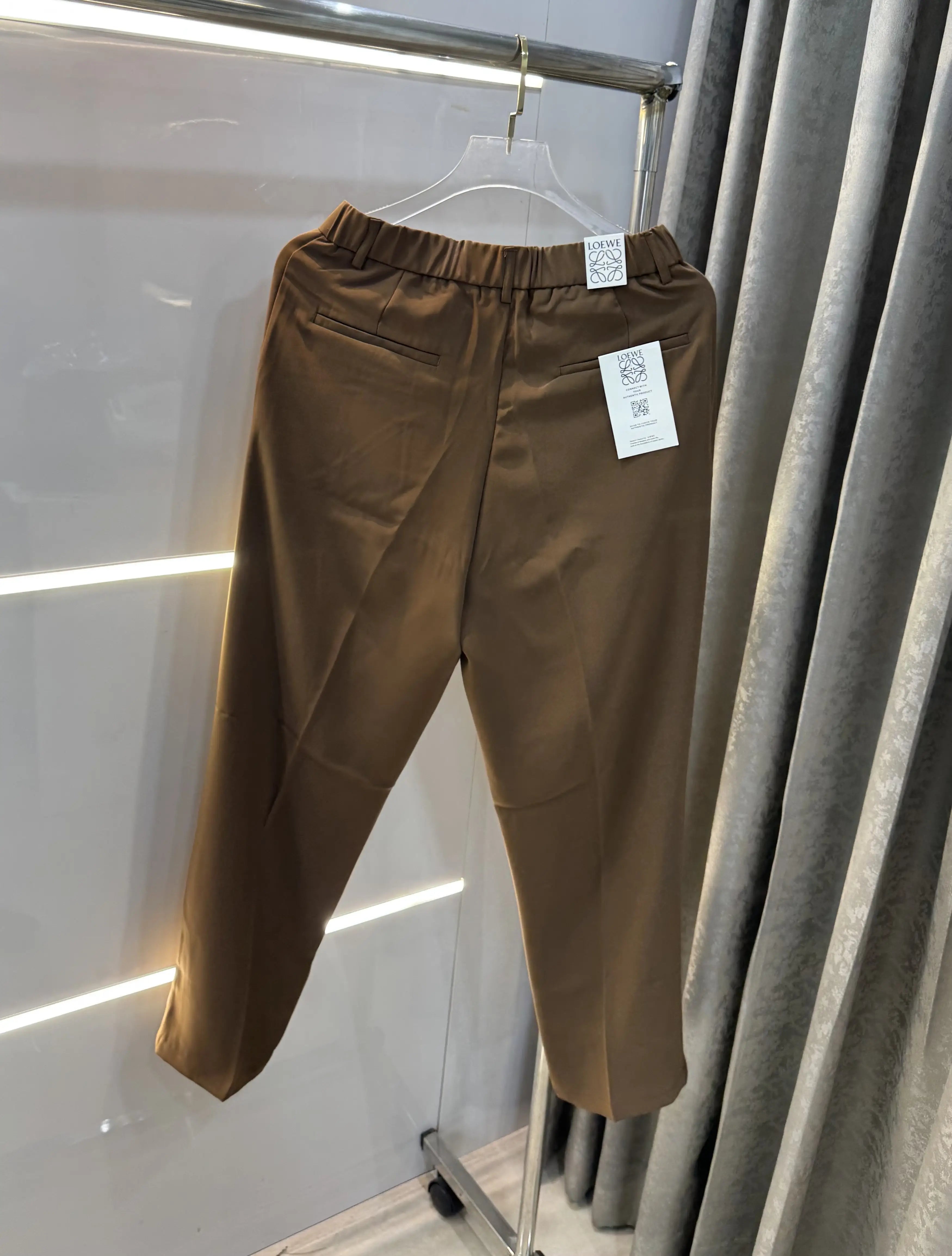 Loewe Dark Brown Premium Imported Belt Strech Trouser Secondary image