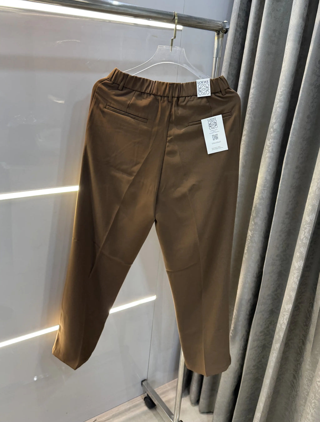 Loewe Dark Brown Premium Imported Belt Strech Trouser
