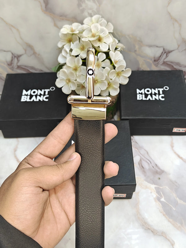 MONT BLANC PREMIUM QUALITY IMPORTED REVERSIBLE BELT WITH OG BO-x! MB-801