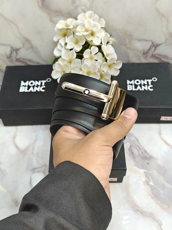 MONT BLANC PREMIUM QUALITY IMPORTED REVERSIBLE BELT WITH OG BO-x! MB-801