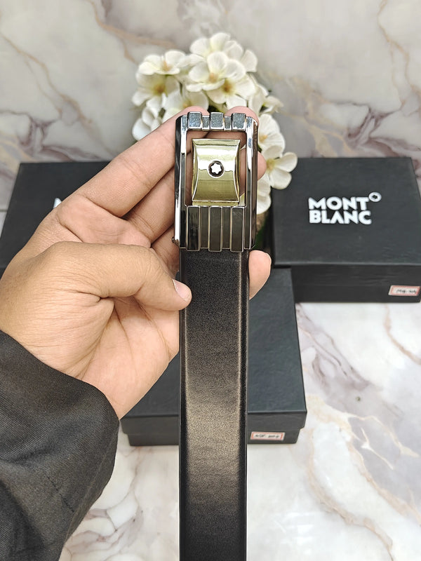 mont blanc premium quality reversible belt with OG BOX