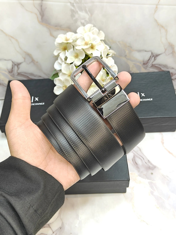 AX ARMANI EXCHANGE PREMIUM QUALITY REVERSEABLE BELT WITH OG BOX