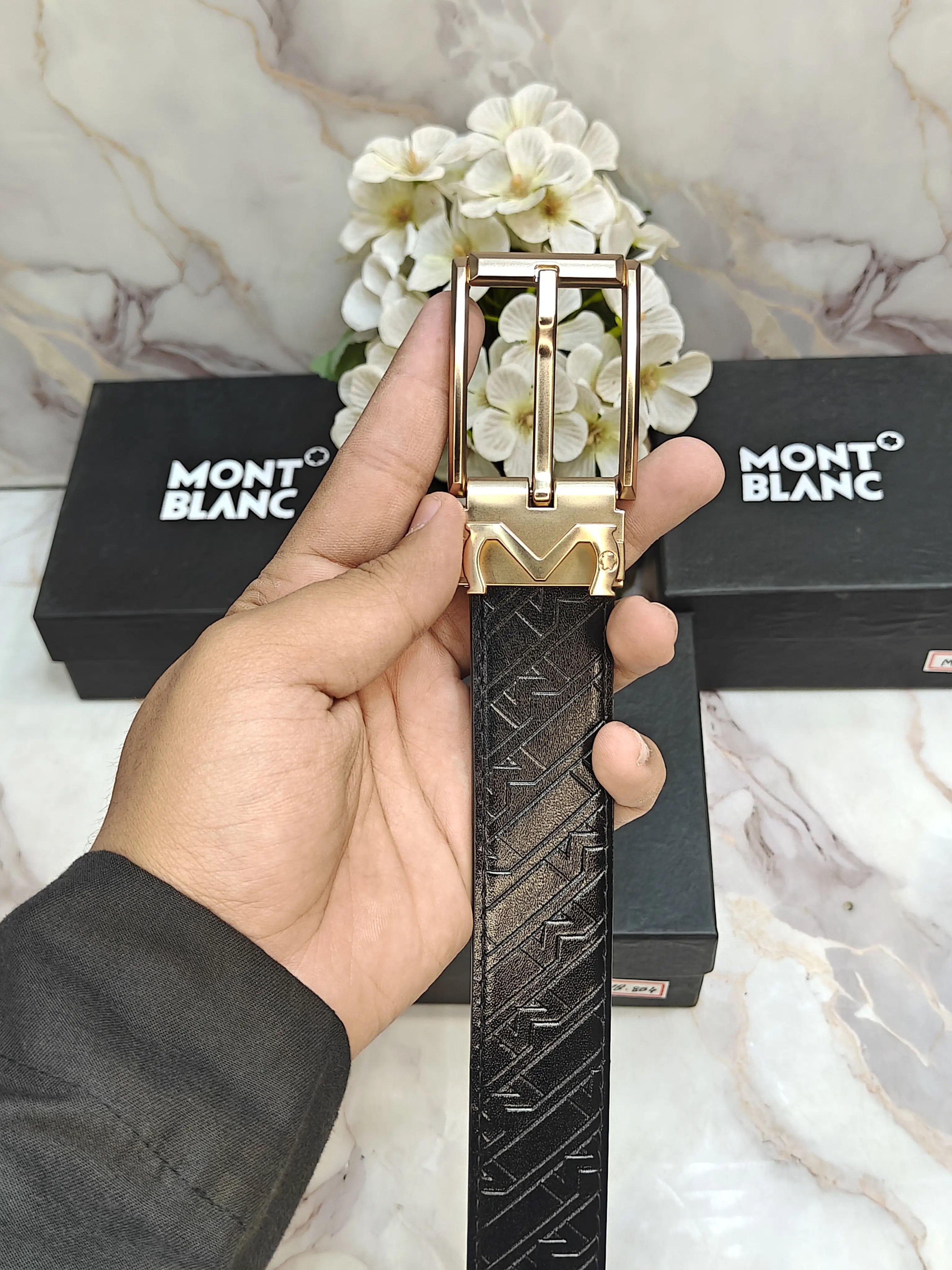 MONT BLANC PREMIUM QUALITY REVERSEABLE BELT WITH OG BOX MB-705