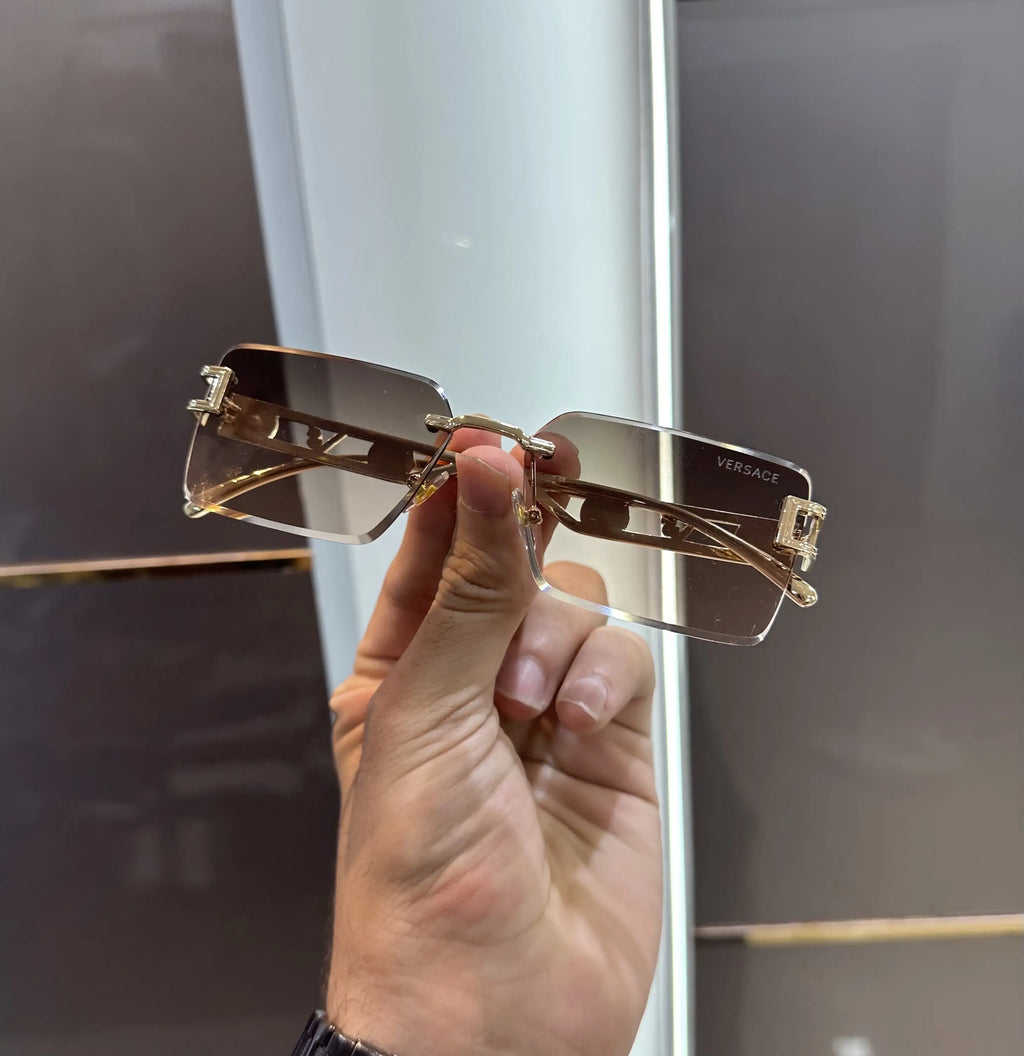 Versac e Gold Brown Metal Premium Shades 014