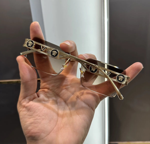 Versac e Gold Brown Metal Premium Shades 014