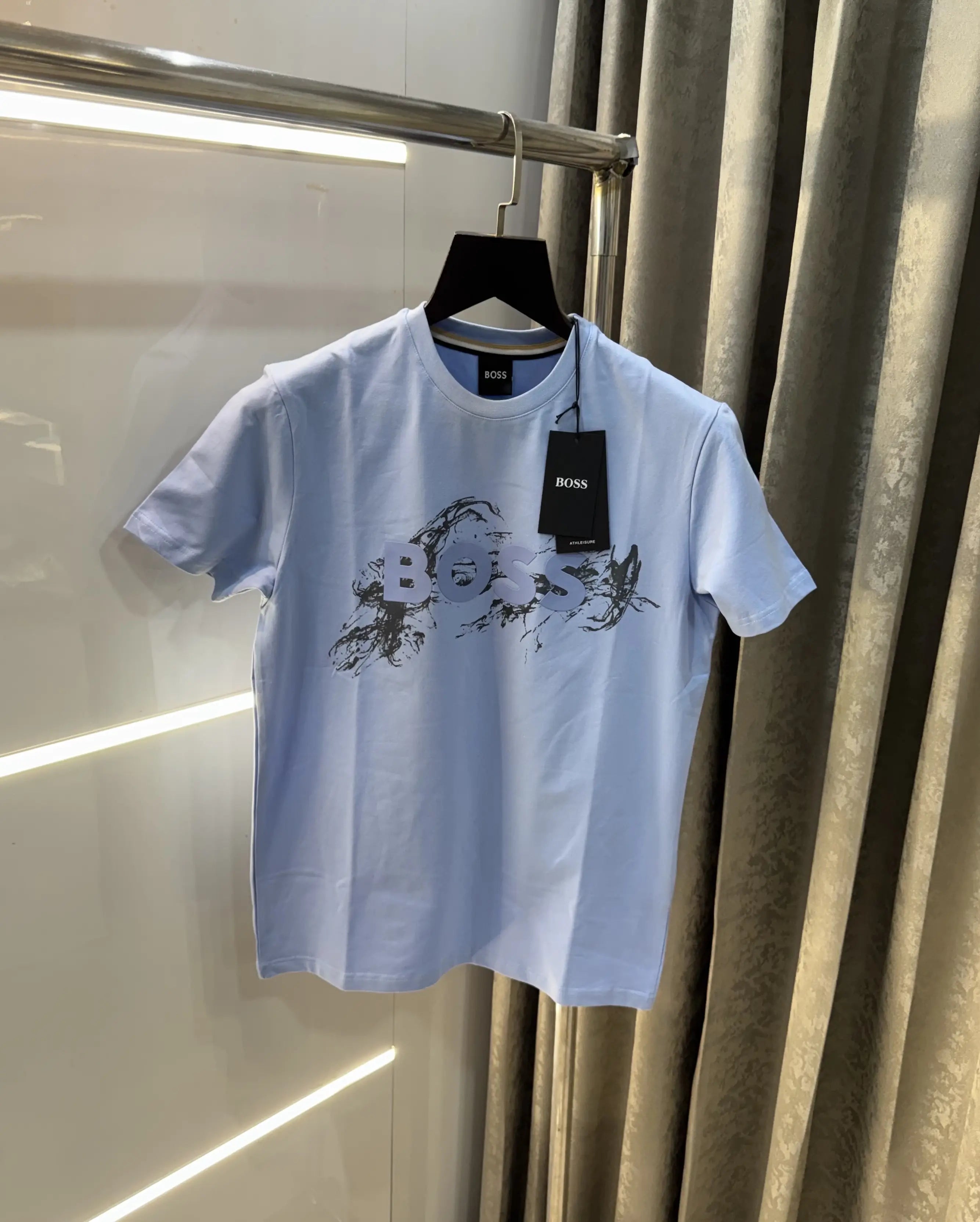 Hugo Boss Sky Blue Logo Print Premium T-Shirt Secondary image