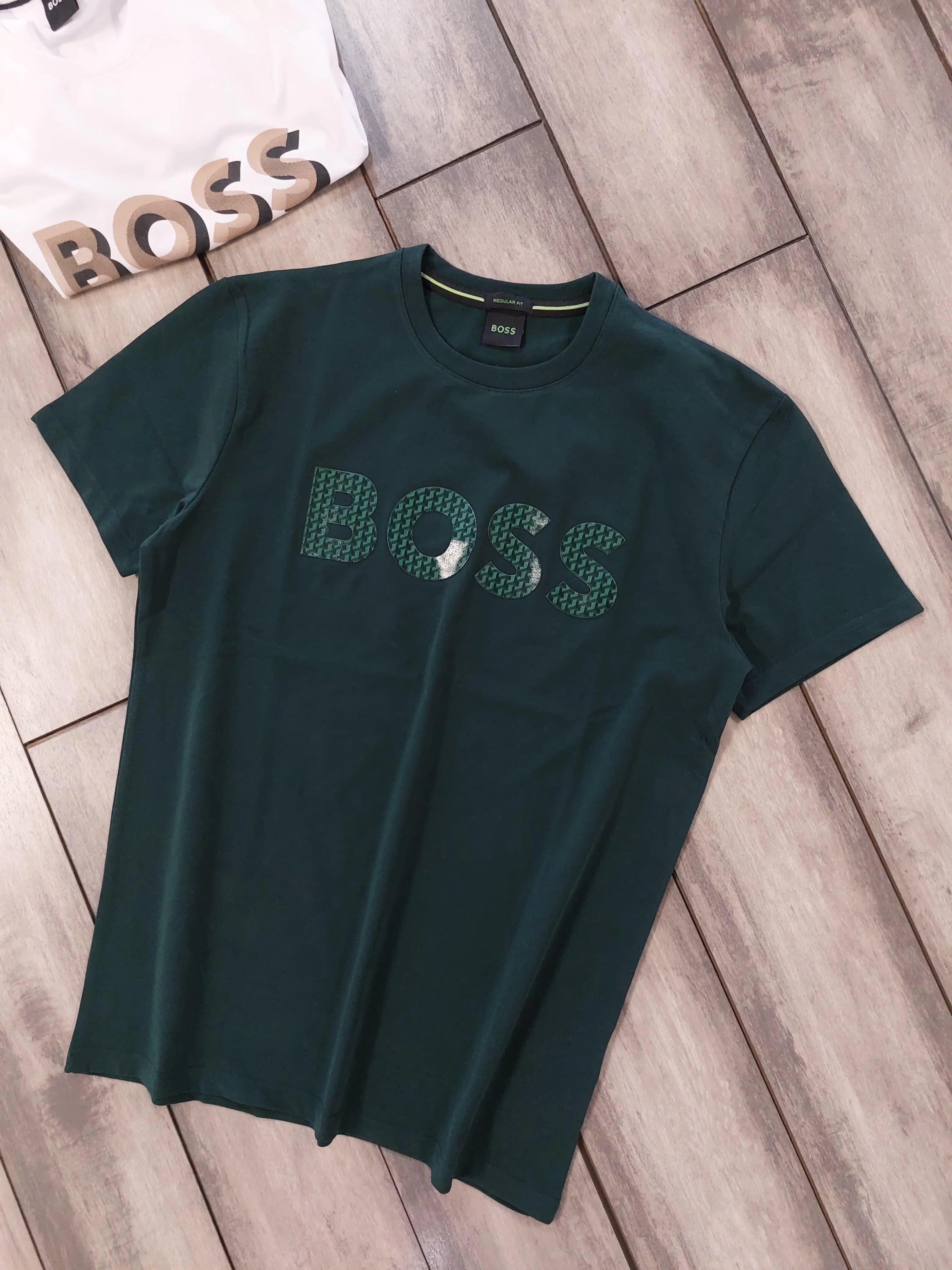 Hugo Boss Bottle Green Logo Print Premium T-Shirt Main image