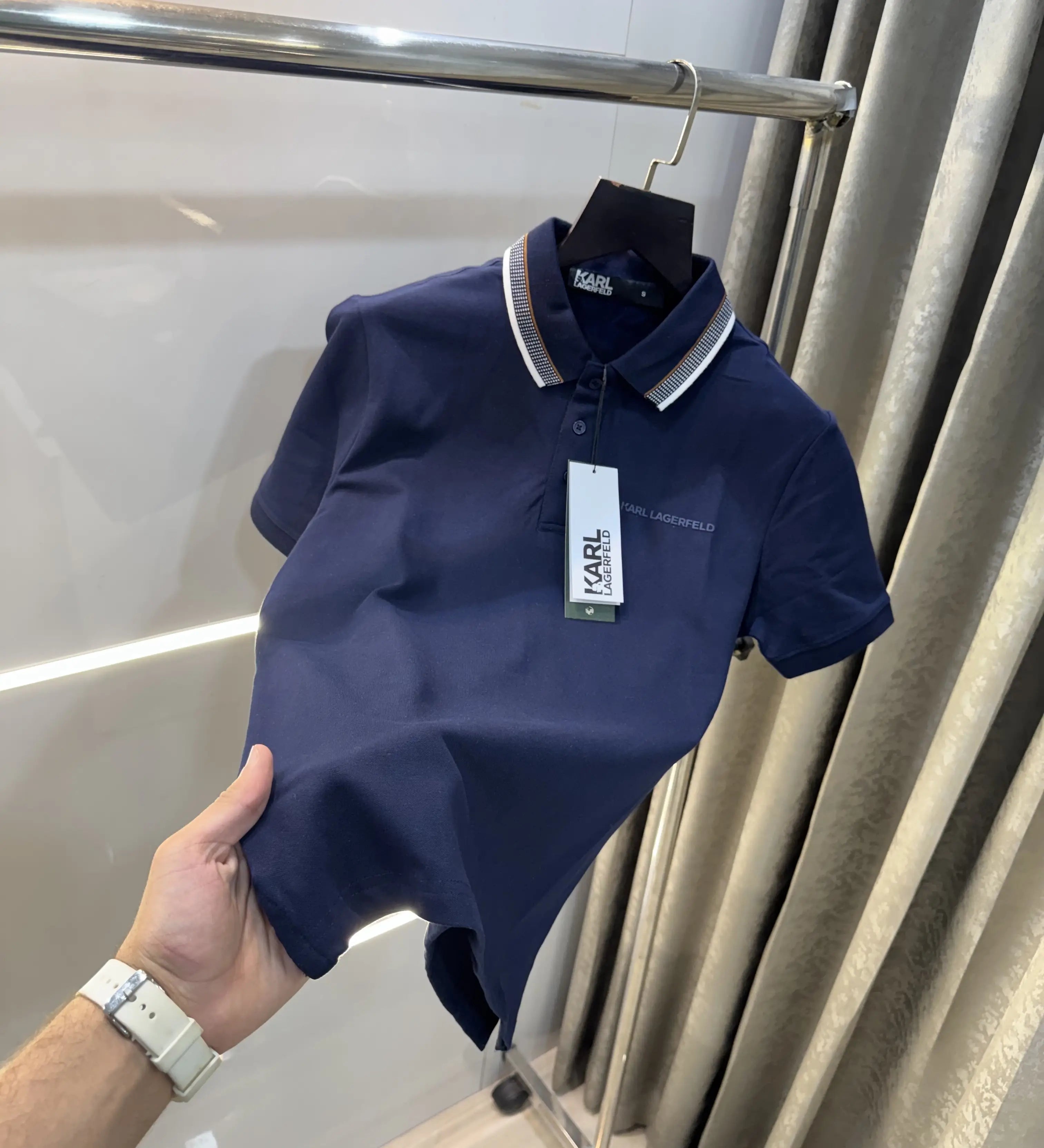 Karl Lagerfled Navy Blue Imported Polo T-Shirt Secondary image