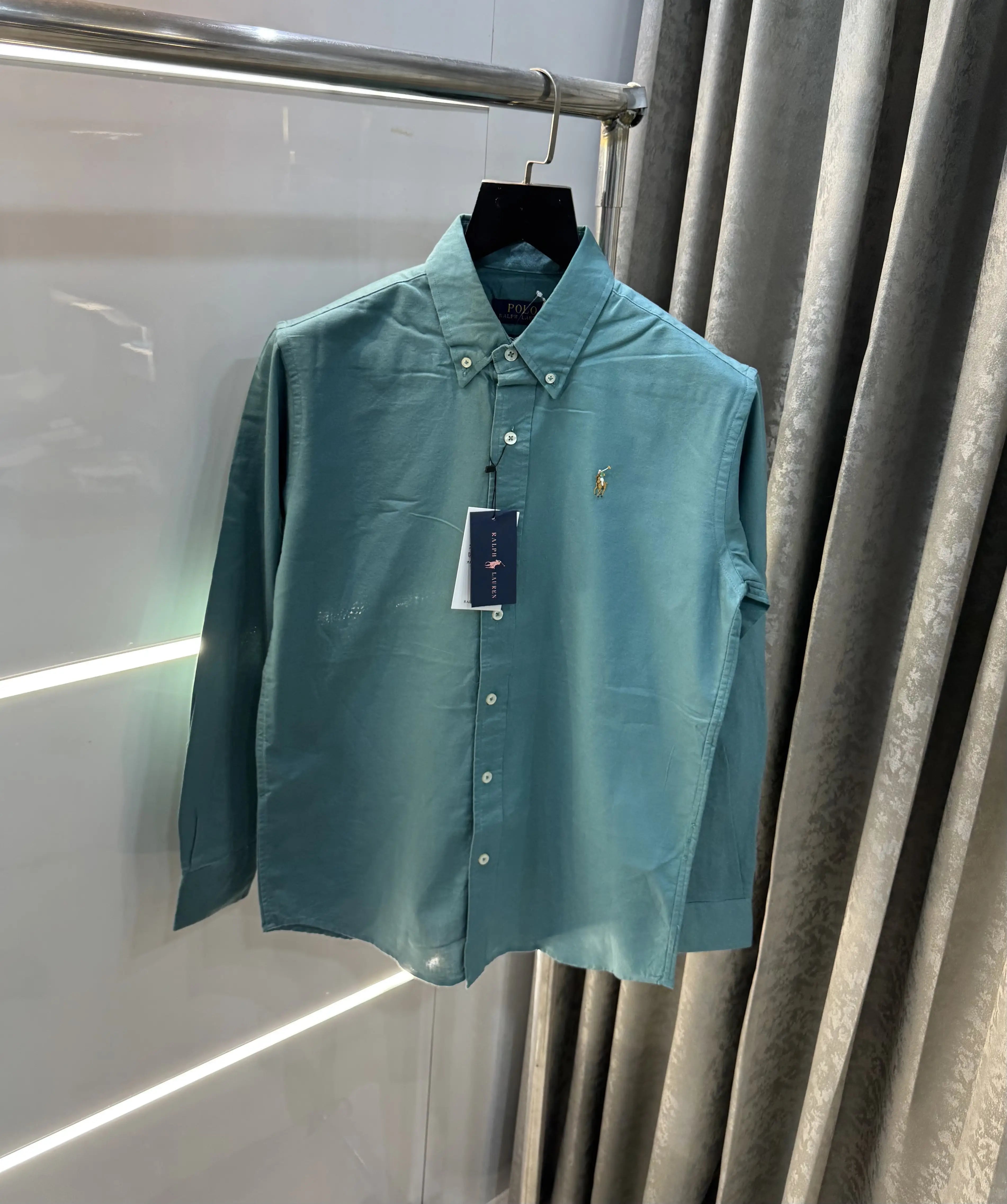 Ralph  Lauren English Green Embroidery Logo Classic Shirt