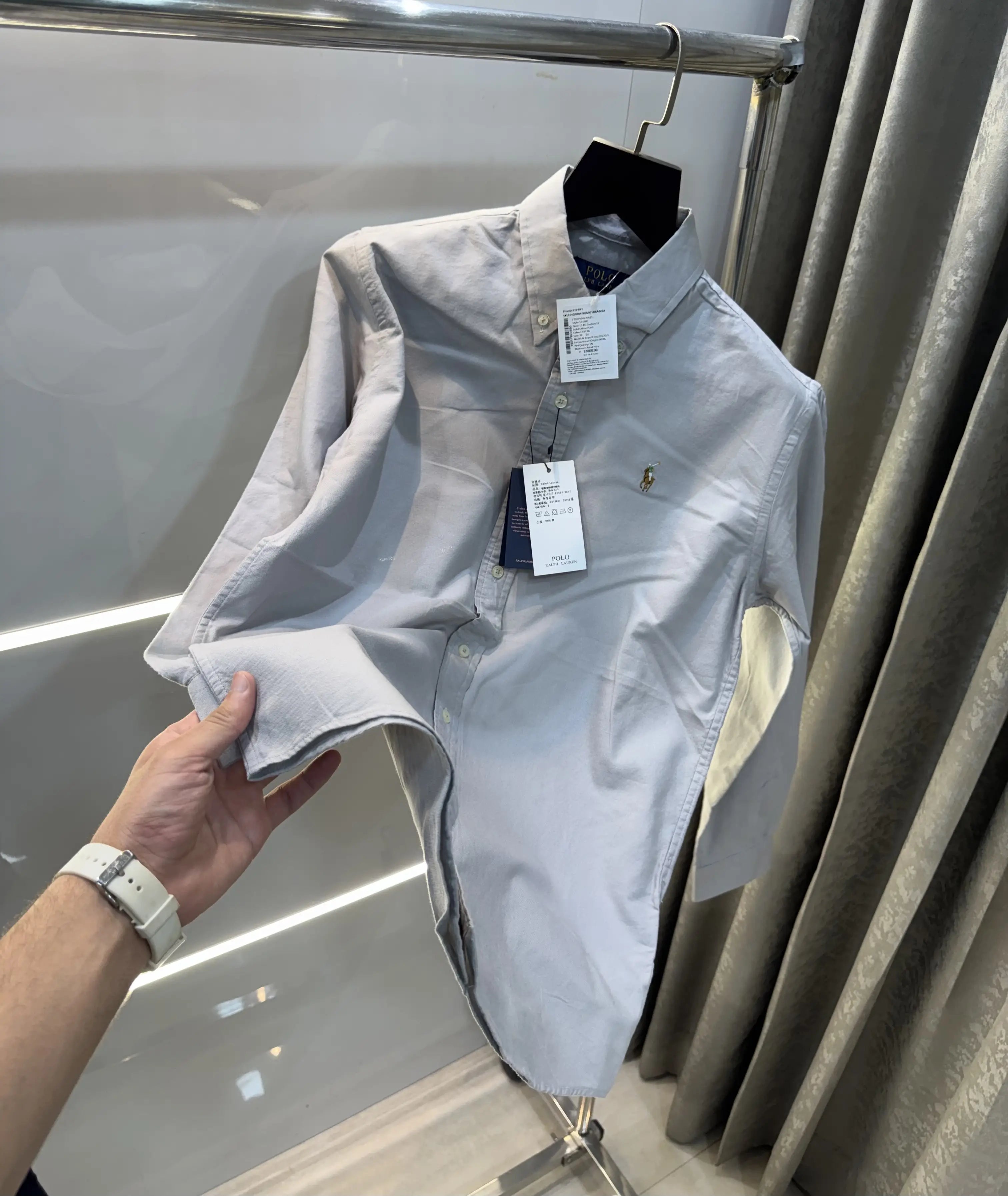 Ralph  Lauren Grey Embroidery Logo Classic Shirt Secondary image