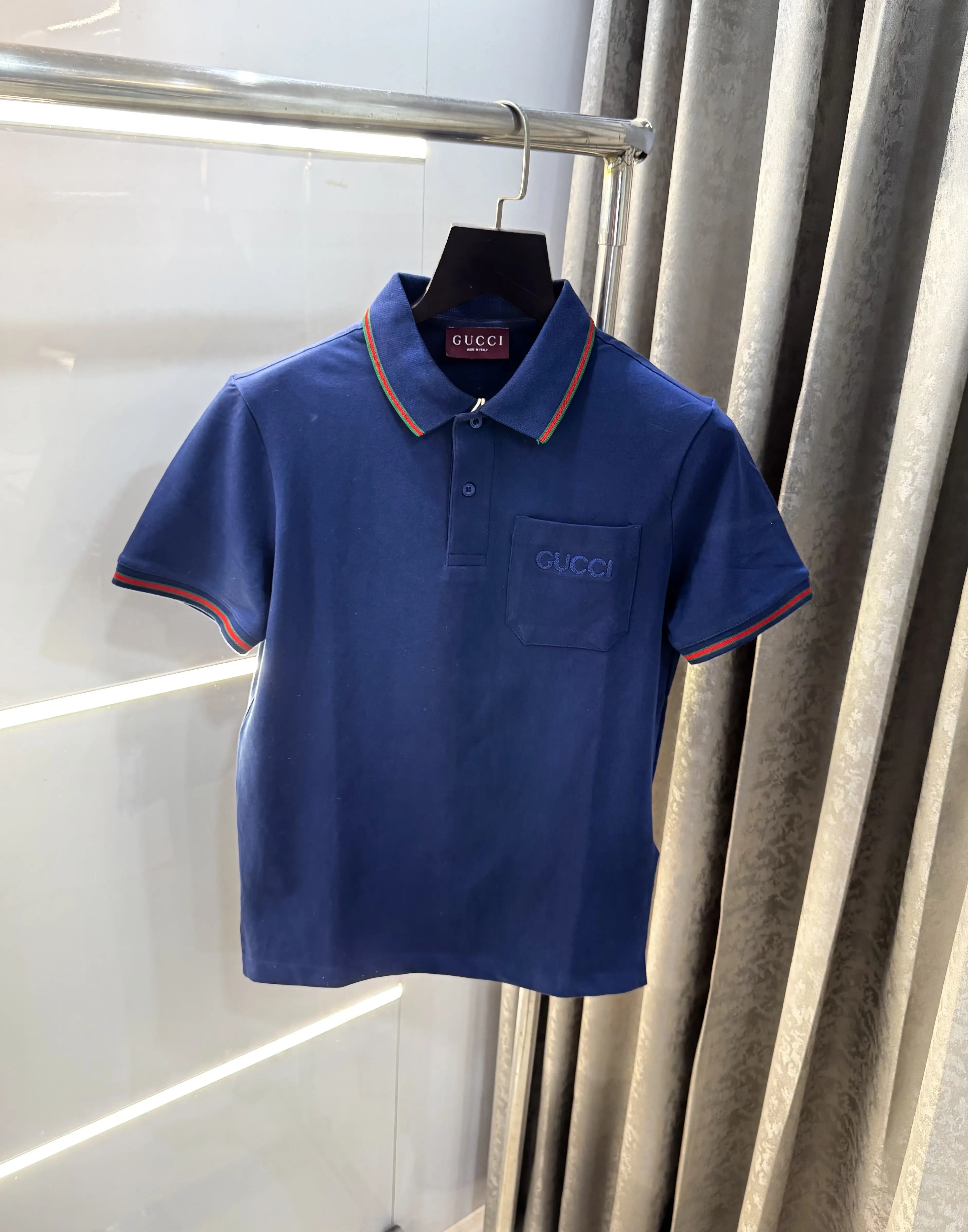 Gucc i Petrol Blue Logo Work Premium Polo T-Shirt Main image