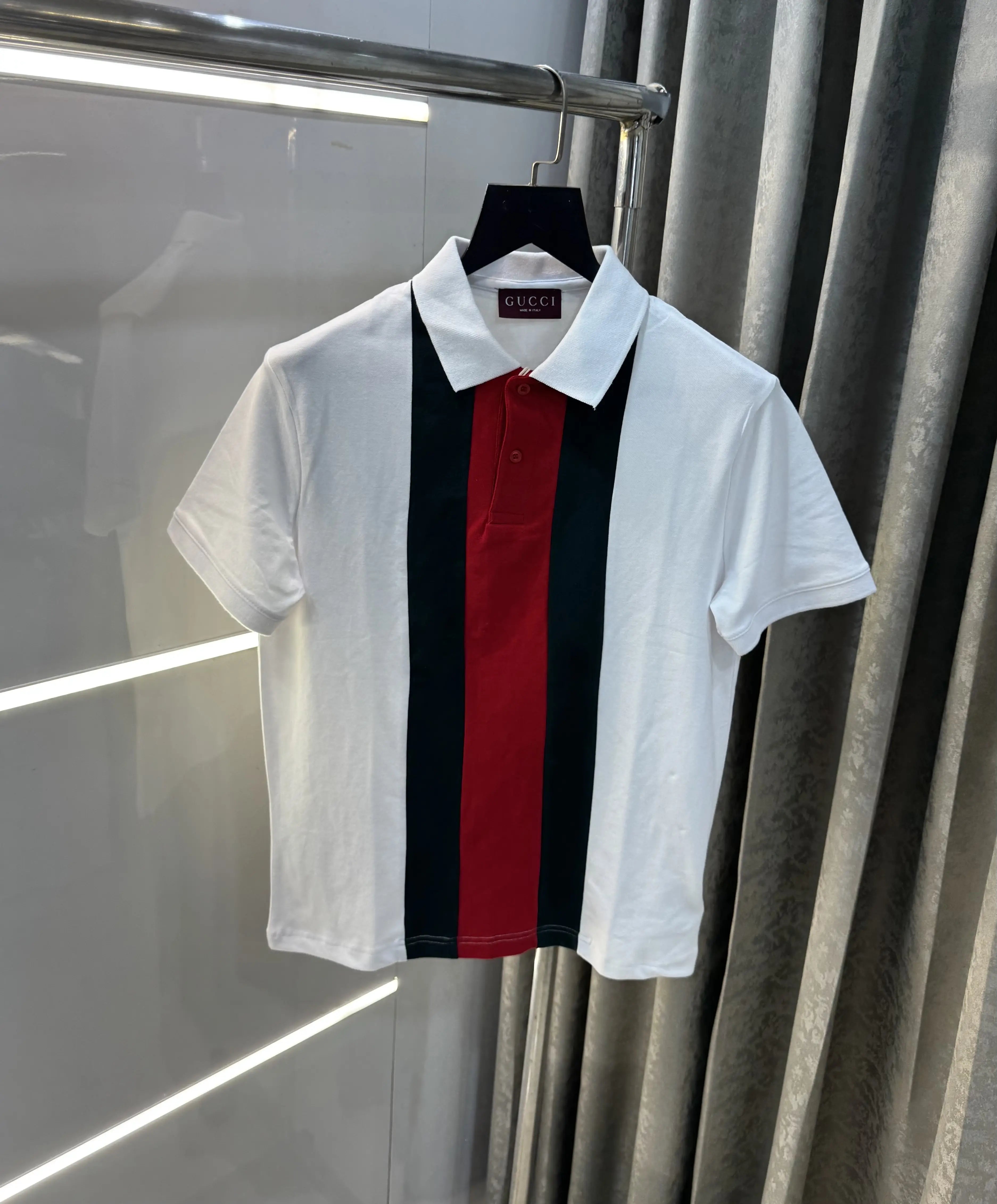 Gucc i White Logo Work Premium Polo T-Shirt