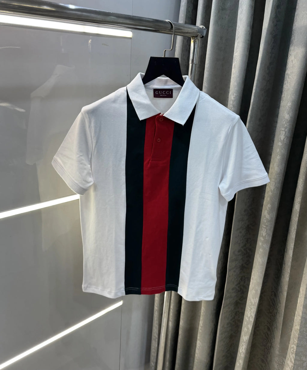 Gucc i White Logo Work Premium Polo T-Shirt