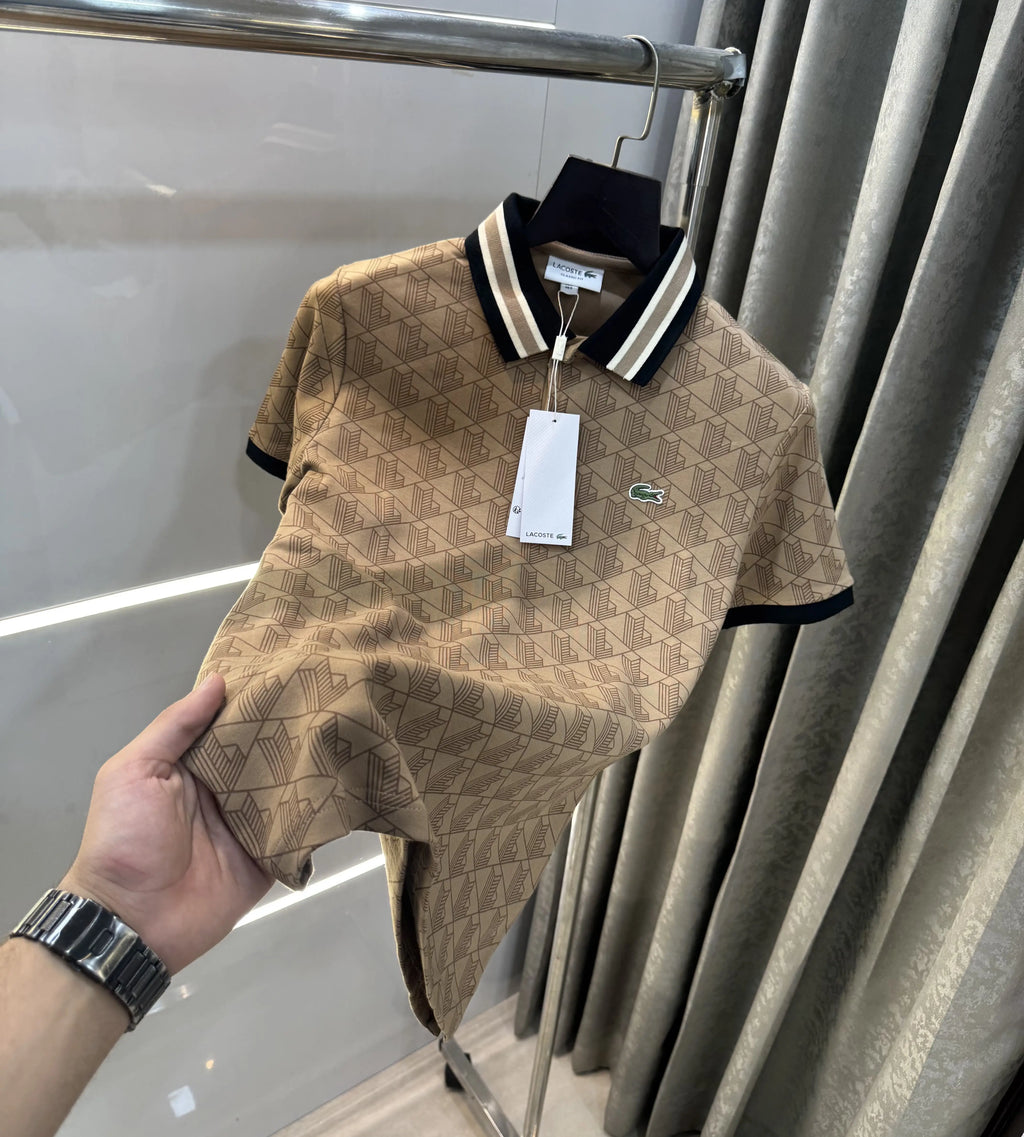 Lacost e Beige Premium Polo T-Shirt