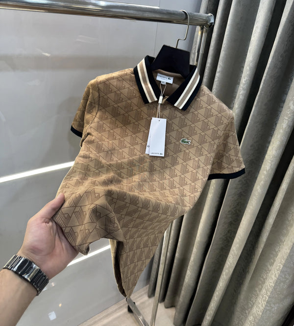 Lacost e Beige Premium Polo T-Shirt