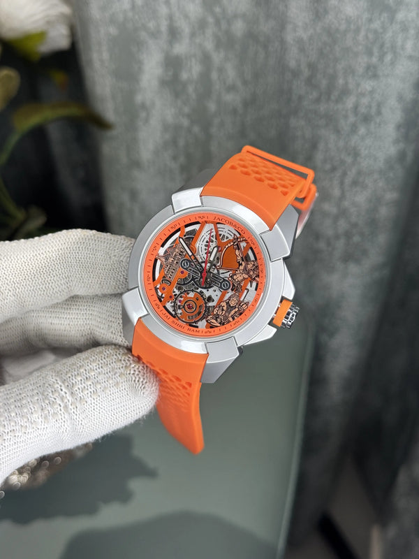 Jacob&Co. Ram Silver Orange Premium Automatic Watch