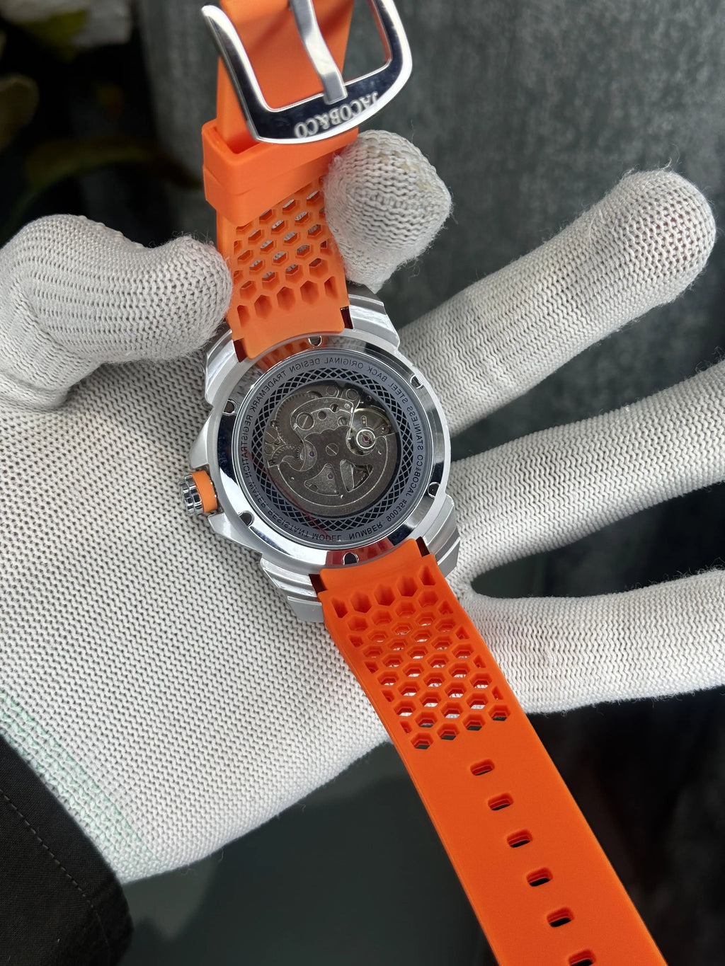 Jacob&Co. Ram Silver Orange Premium Automatic Watch