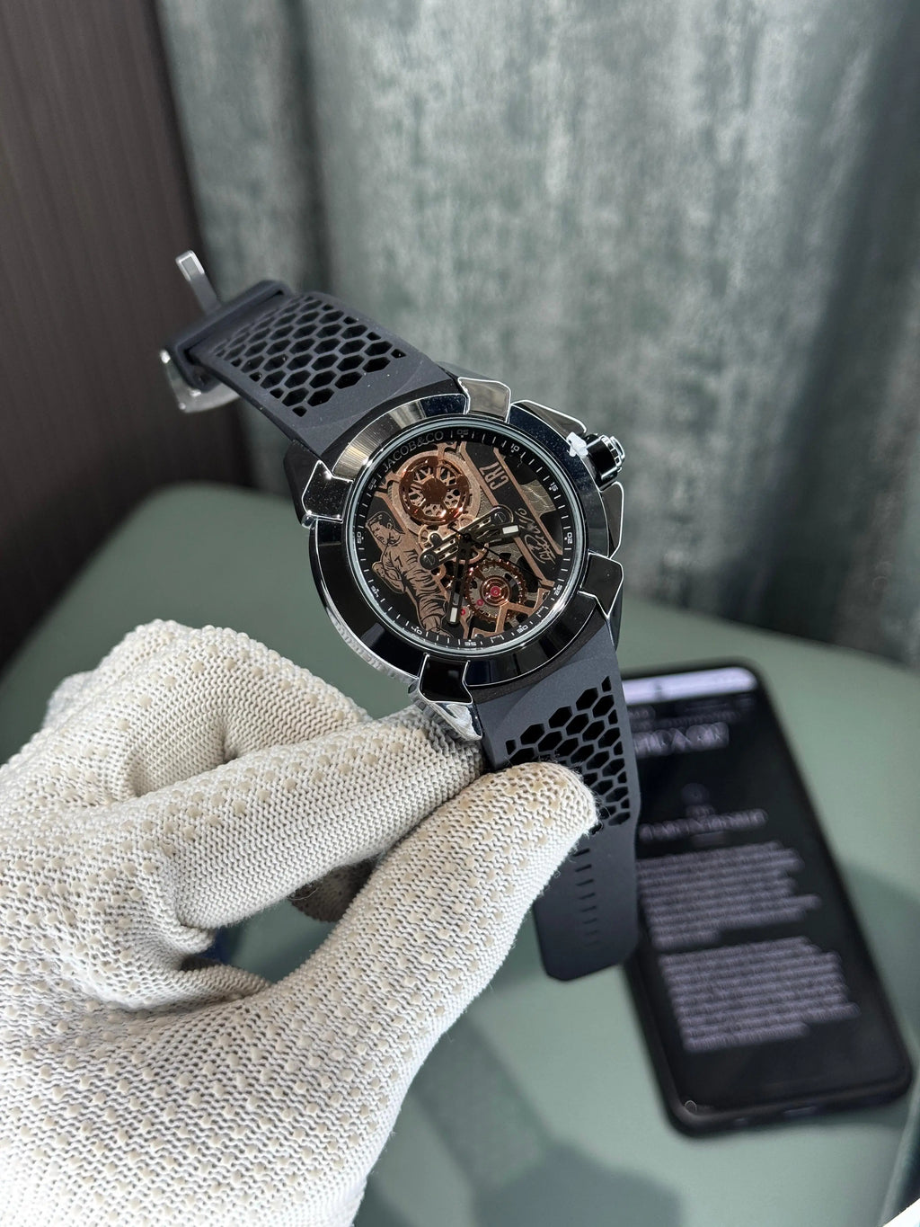 Jacob&Co. Epic-X Cr7 Silver Black Premium Quartz Watch