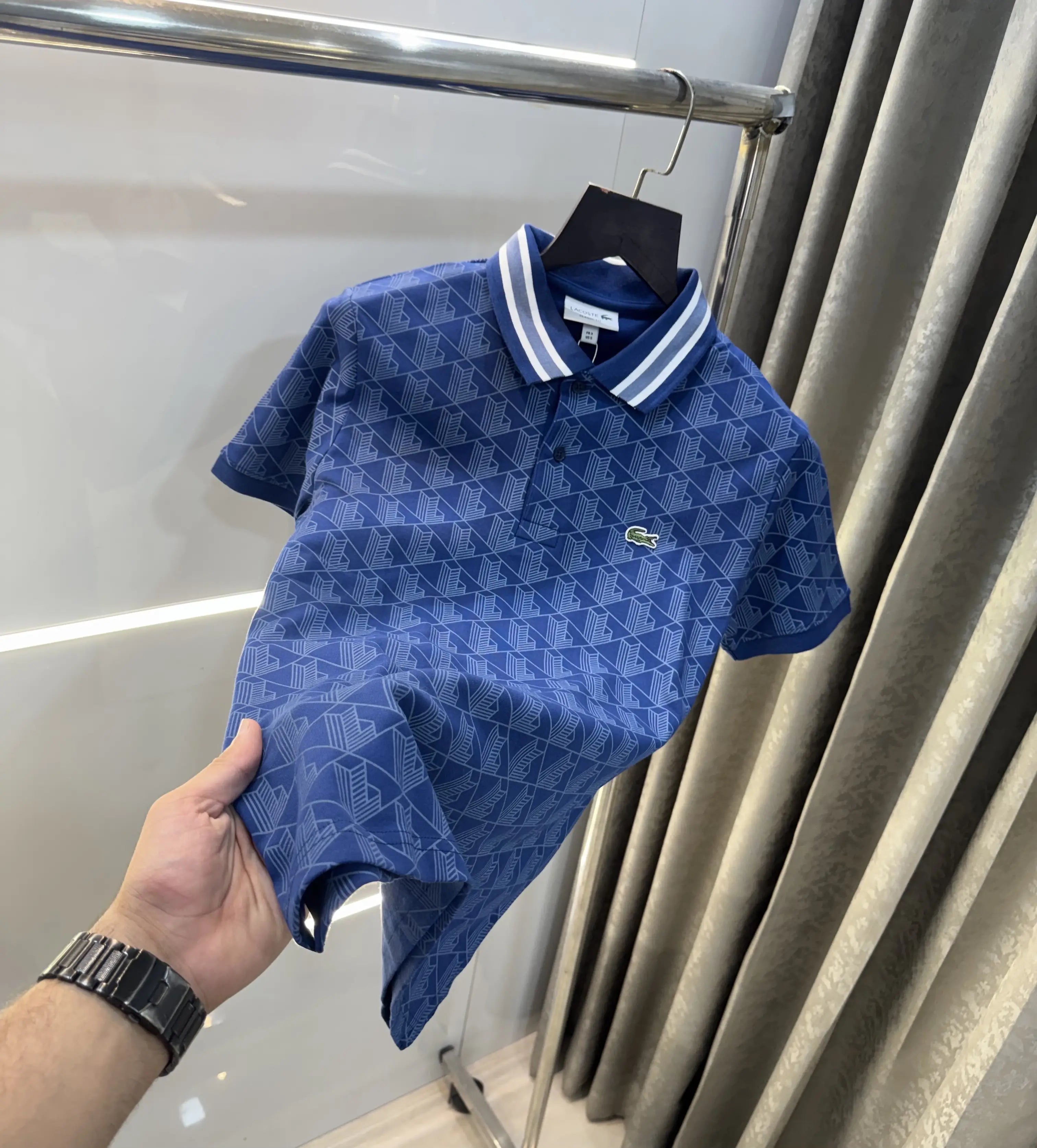 Lacost e Blue Logo Work Premium Polo T-Shirt