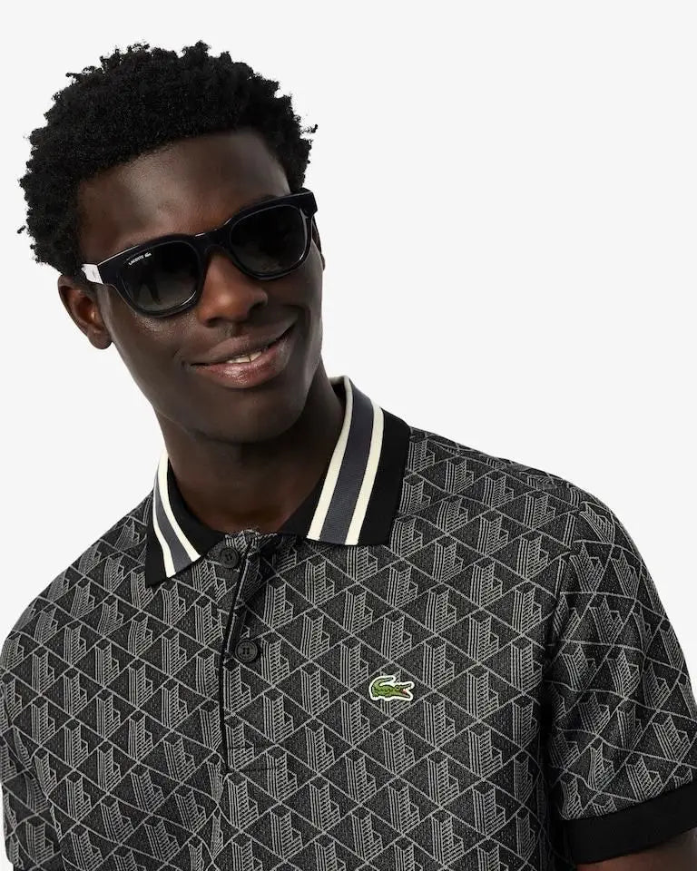 Lacost e Black Logo Work Premium Polo T-Shirt