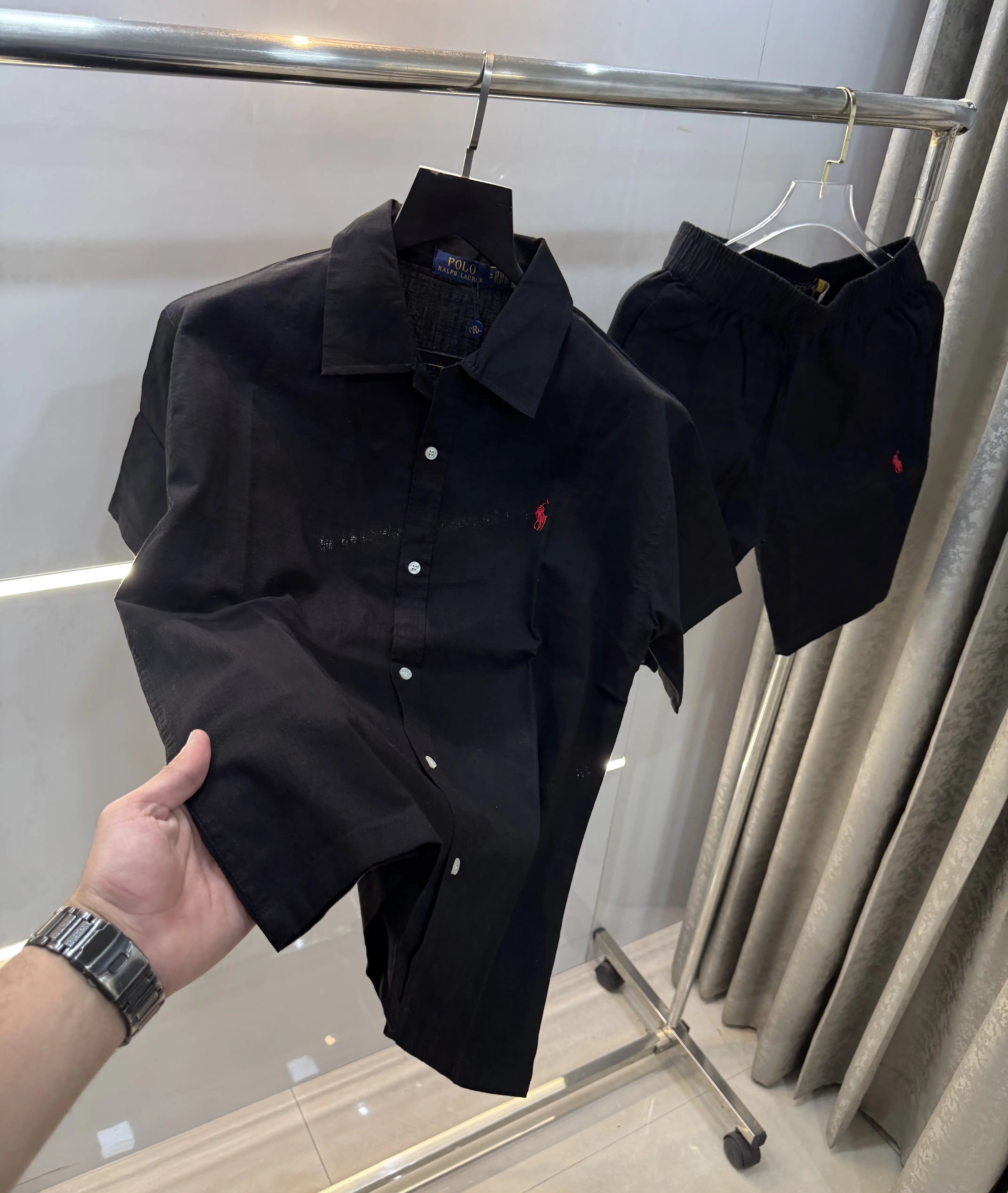 Ralph  Lauren Black Logo Work Premium Cord Set