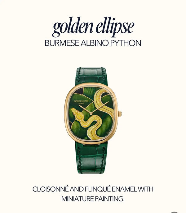 Patek Philippe Golden Ellipse Burmese Python Premium Quartz Watch
